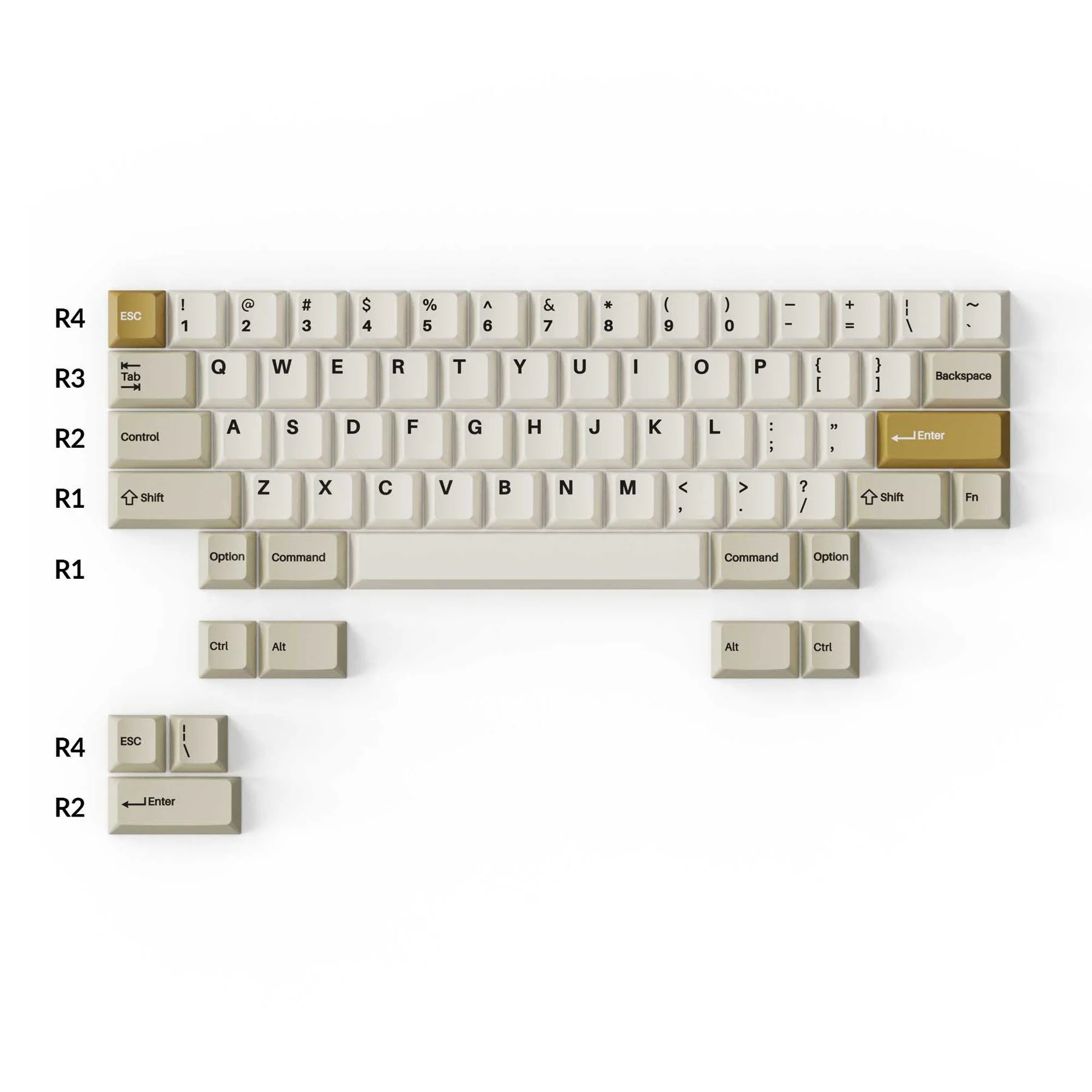 Cherry Profile Double - Shot PBT Full Set Keycaps - Camel - Image 3