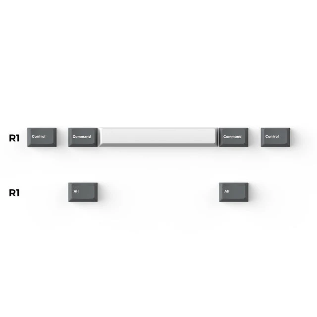 Cherry Profile Double-Shot PBT Full Set Keycaps - Grey, White, and Blue - Image 5