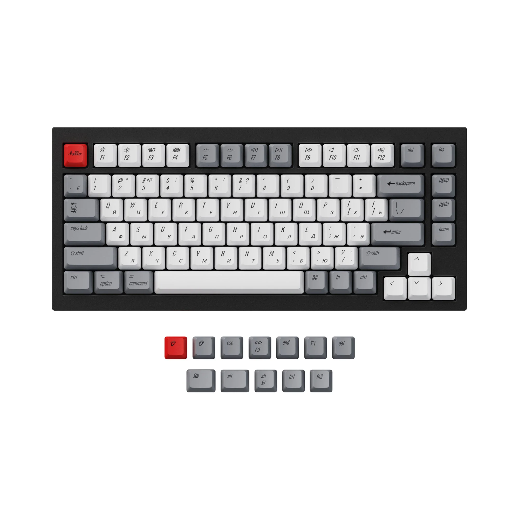 ISO & ANSI Q1 & Q2 & K2 OEM Dye-Sub PBT Keycap Set - Retro - Image 4