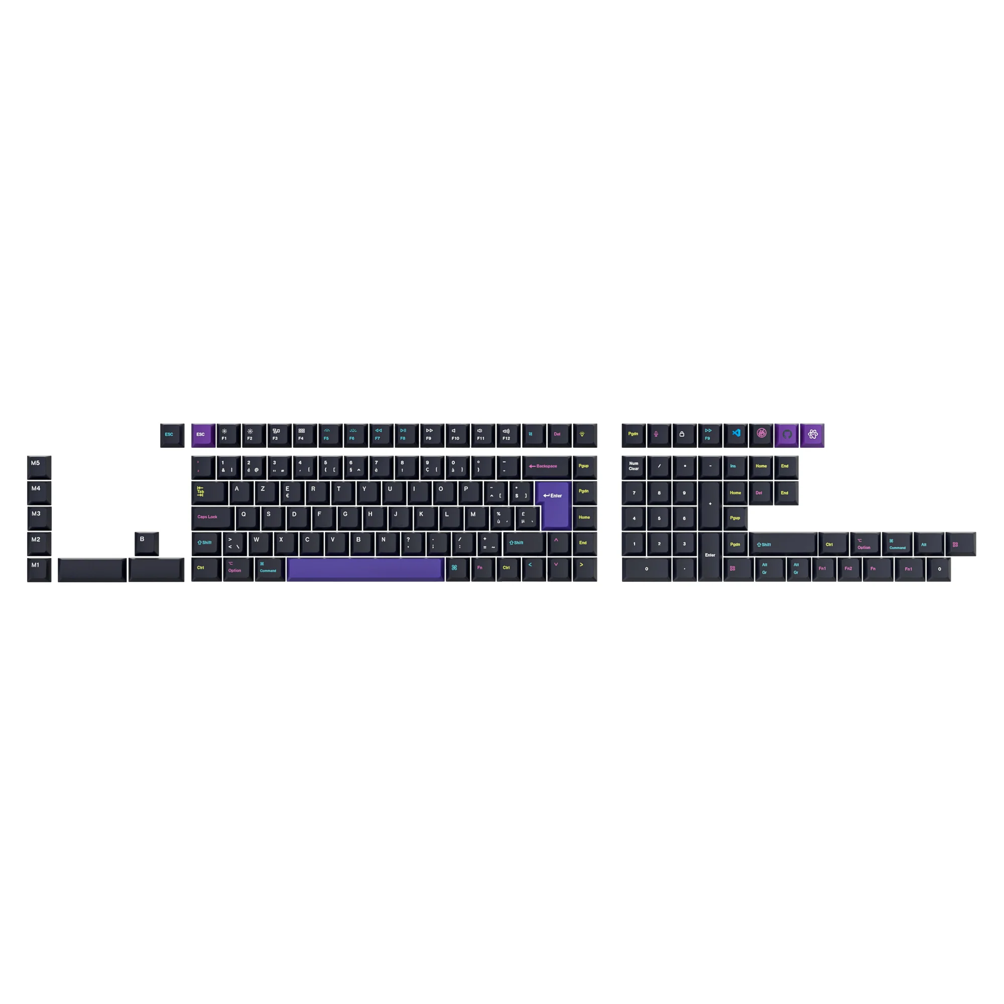 ISO Cherry Profile Dye-Sub PBT Full Set Keycap Set - Developer - Version 2 - Image 3