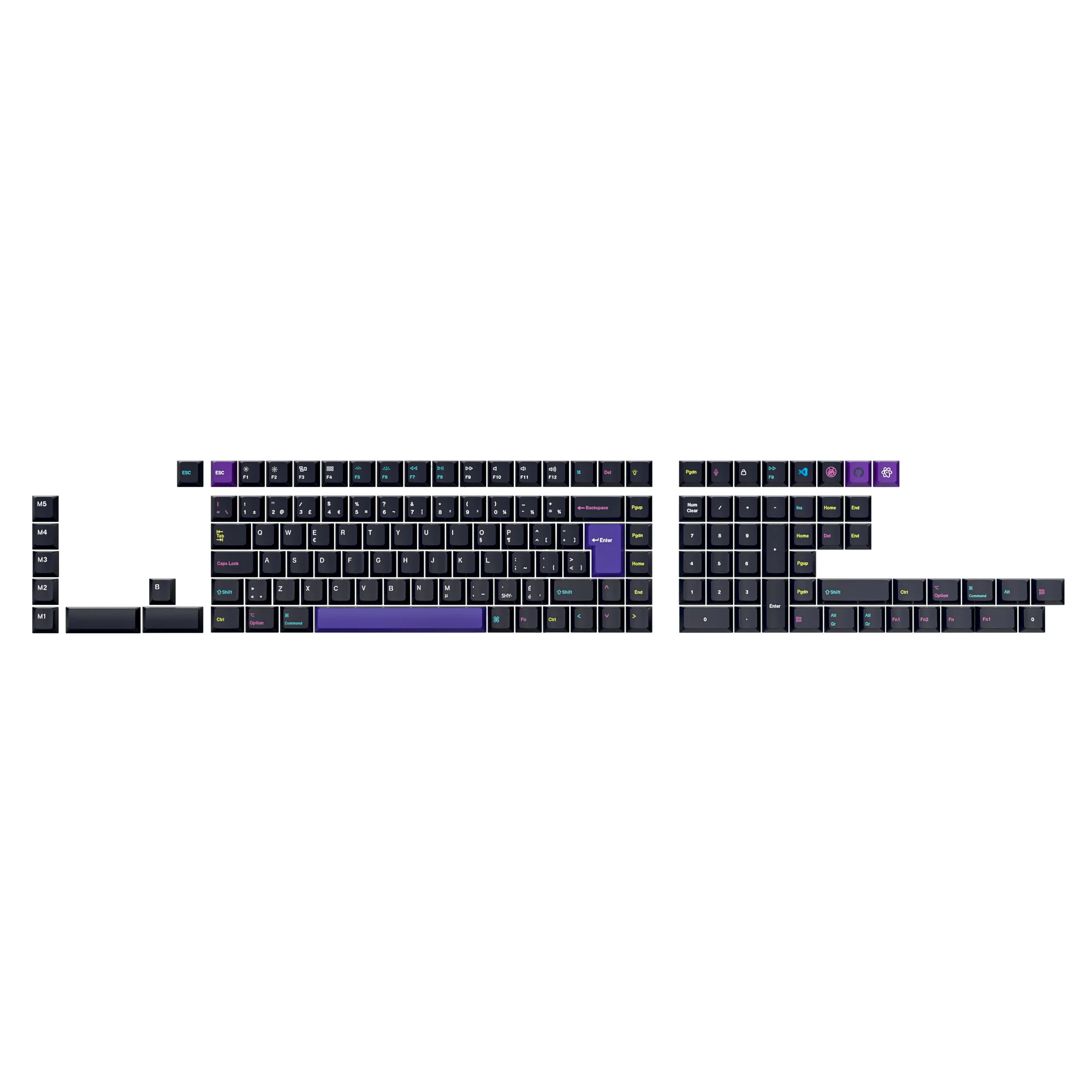ISO Cherry Profile Dye-Sub PBT Full Set Keycap Set - Developer - Version 2 - Image 4