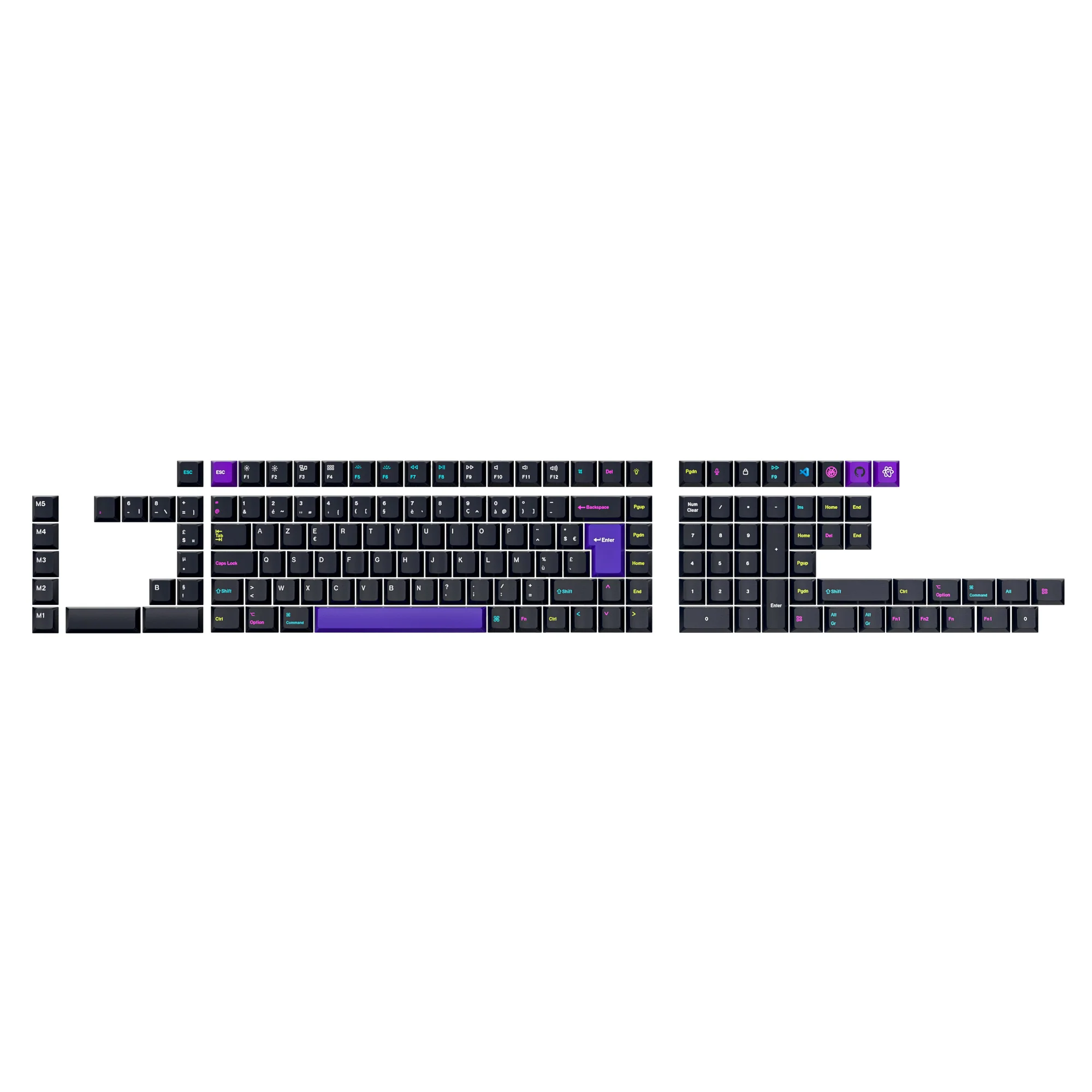 ISO Cherry Profile Dye-Sub PBT Full Set Keycap Set - Developer - Version 2 - Image 5