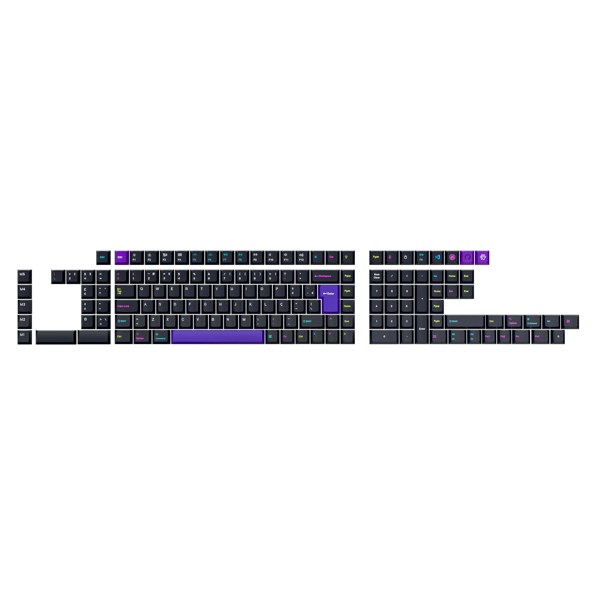 ISO Cherry Profile Dye-Sub PBT Full Set Keycap Set - Developer - Version 2 - Image 8