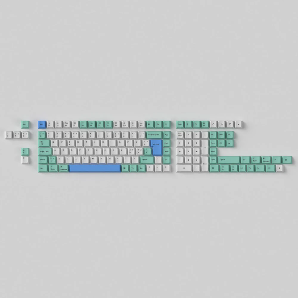 ISO Cherry Profile Dye-Sub PBT Full Set Keycap Set - Iceberg - Image 2
