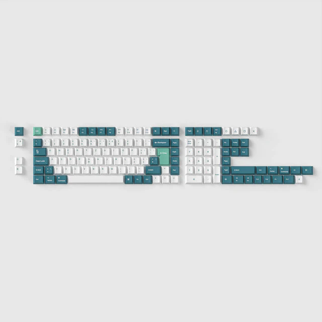 ISO Cherry Profile Dye-Sub PBT Full Set Keycap Set - White Mint - Image 5