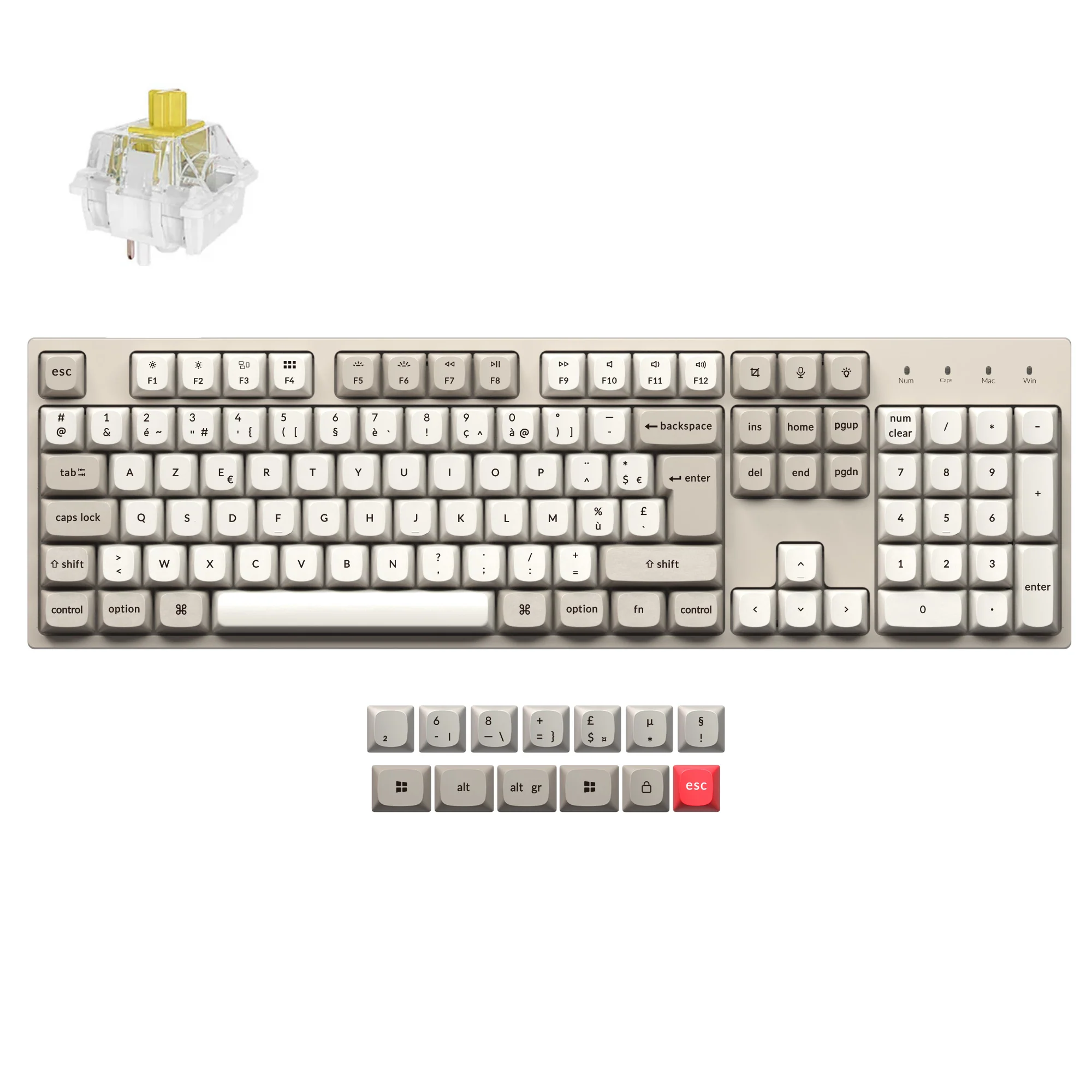 Keychron C2 Pro 8K QMK Wired Custom Mechanical Keyboard ISO Layout Collection - Image 5