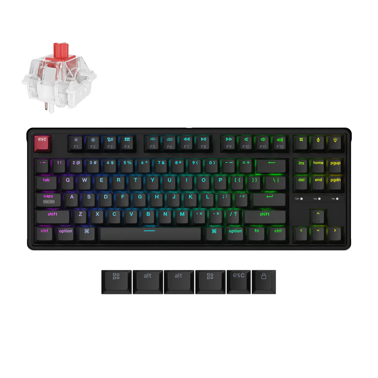 Keychron C3 Pro 8K QMK Wired Custom Mechanical Keyboard (US ANSI Layout) - Image 9