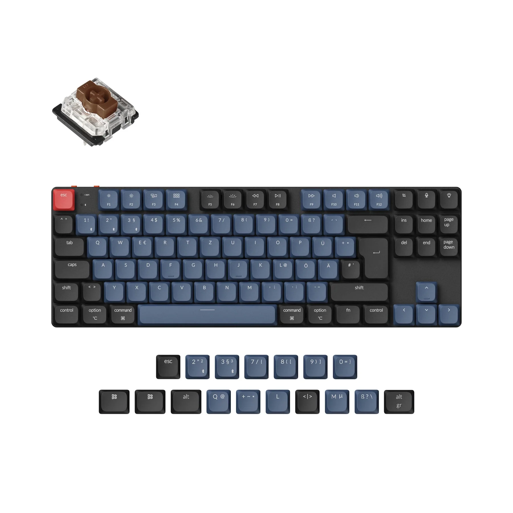 Keychron K1 Pro QMK/VIA Wireless Custom Mechanical Keyboard ISO Layout Collection - Image 6