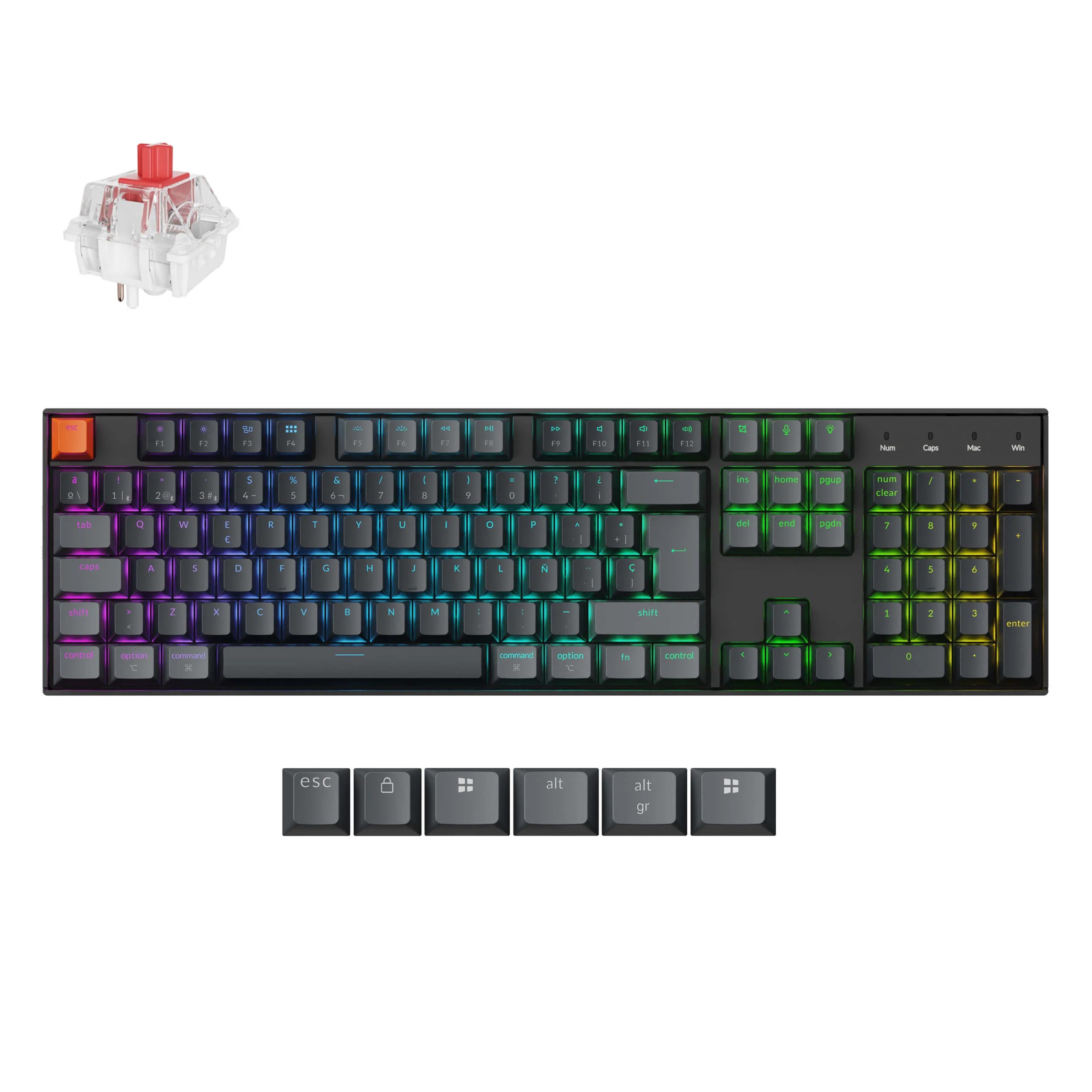 Keychron K10 QMK Wireless Mechanical Keyboard ISO Layout - Version 2