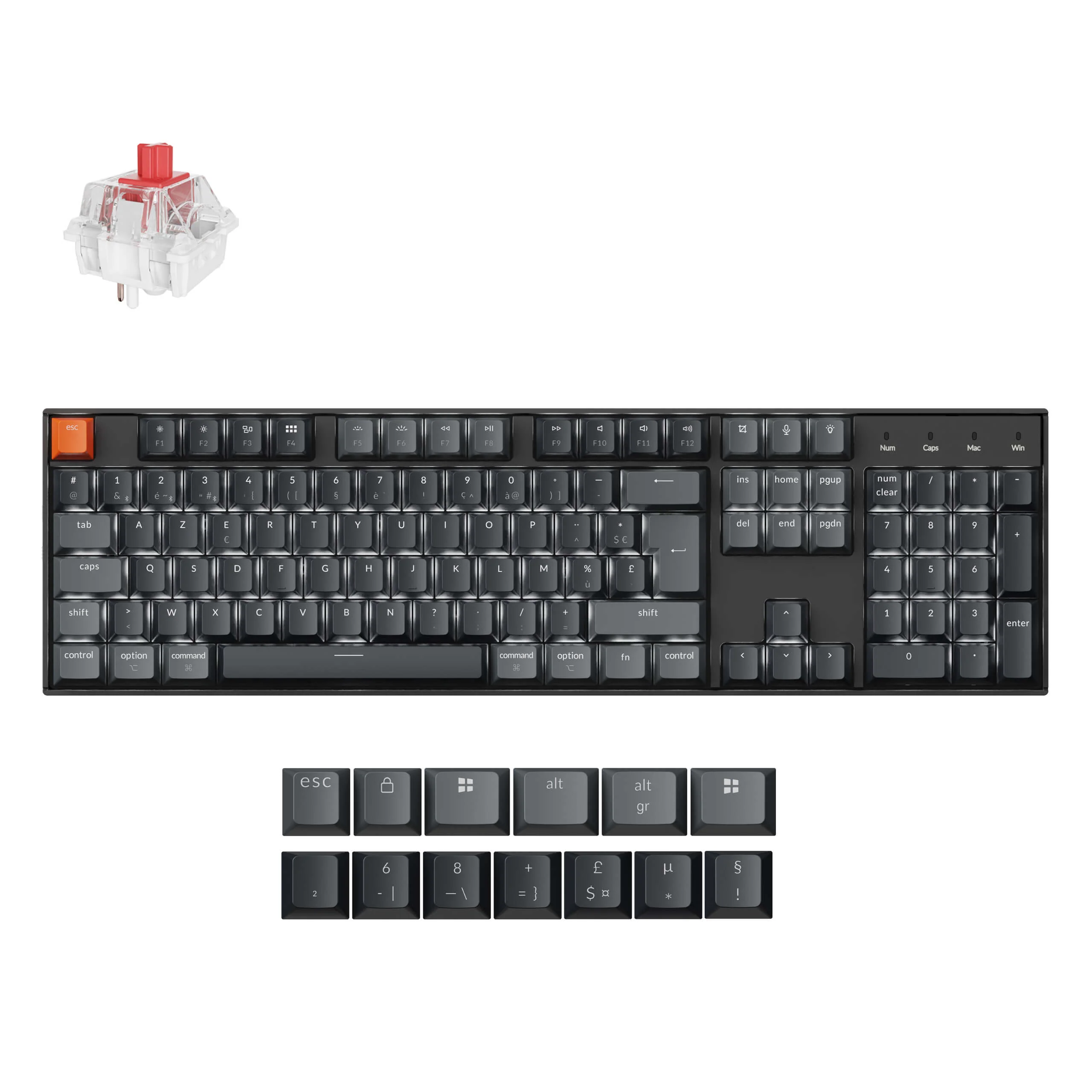 Keychron K10 QMK Wireless Mechanical Keyboard ISO Layout - Version 2 - Image 3