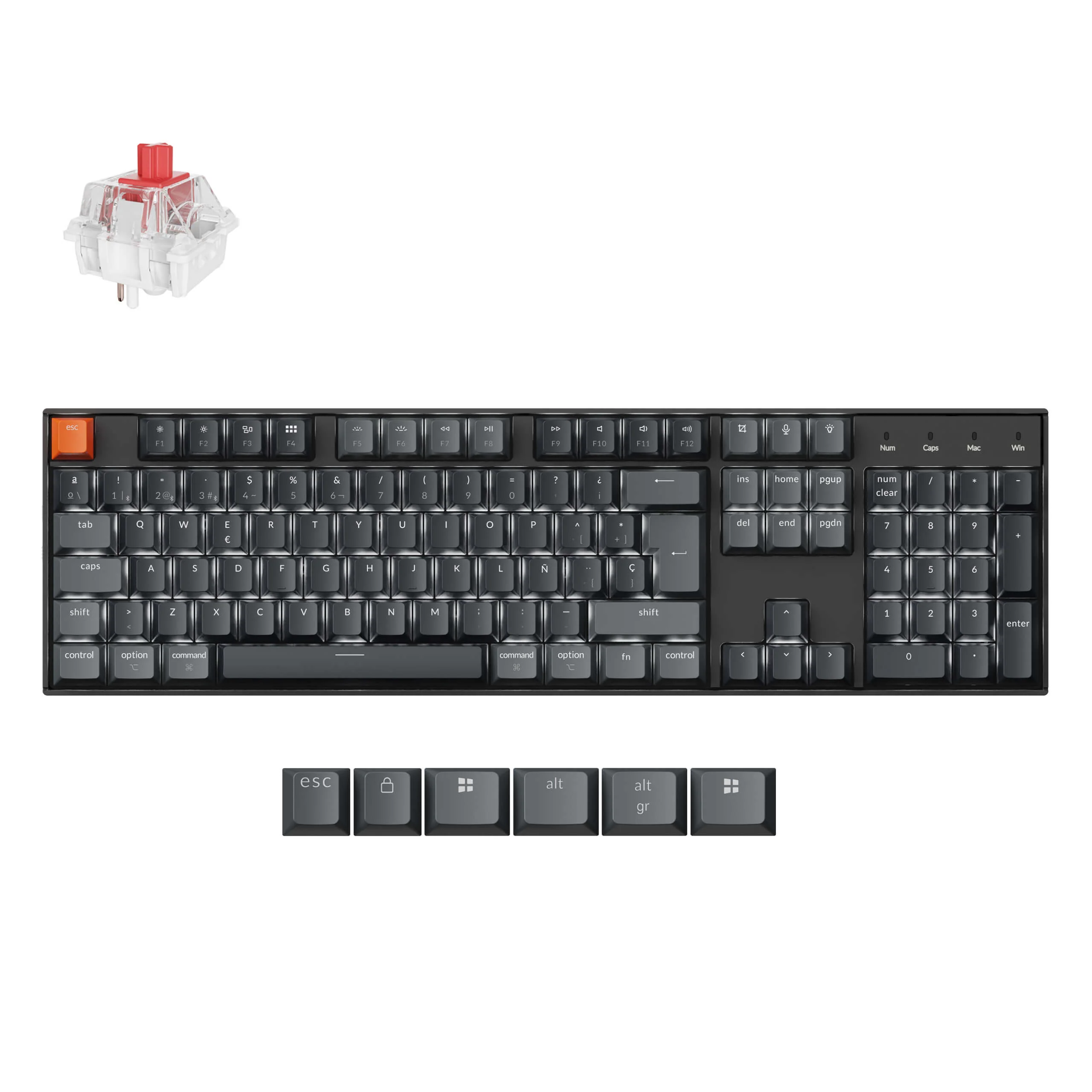 Keychron K10 QMK Wireless Mechanical Keyboard ISO Layout - Version 2 - Image 4