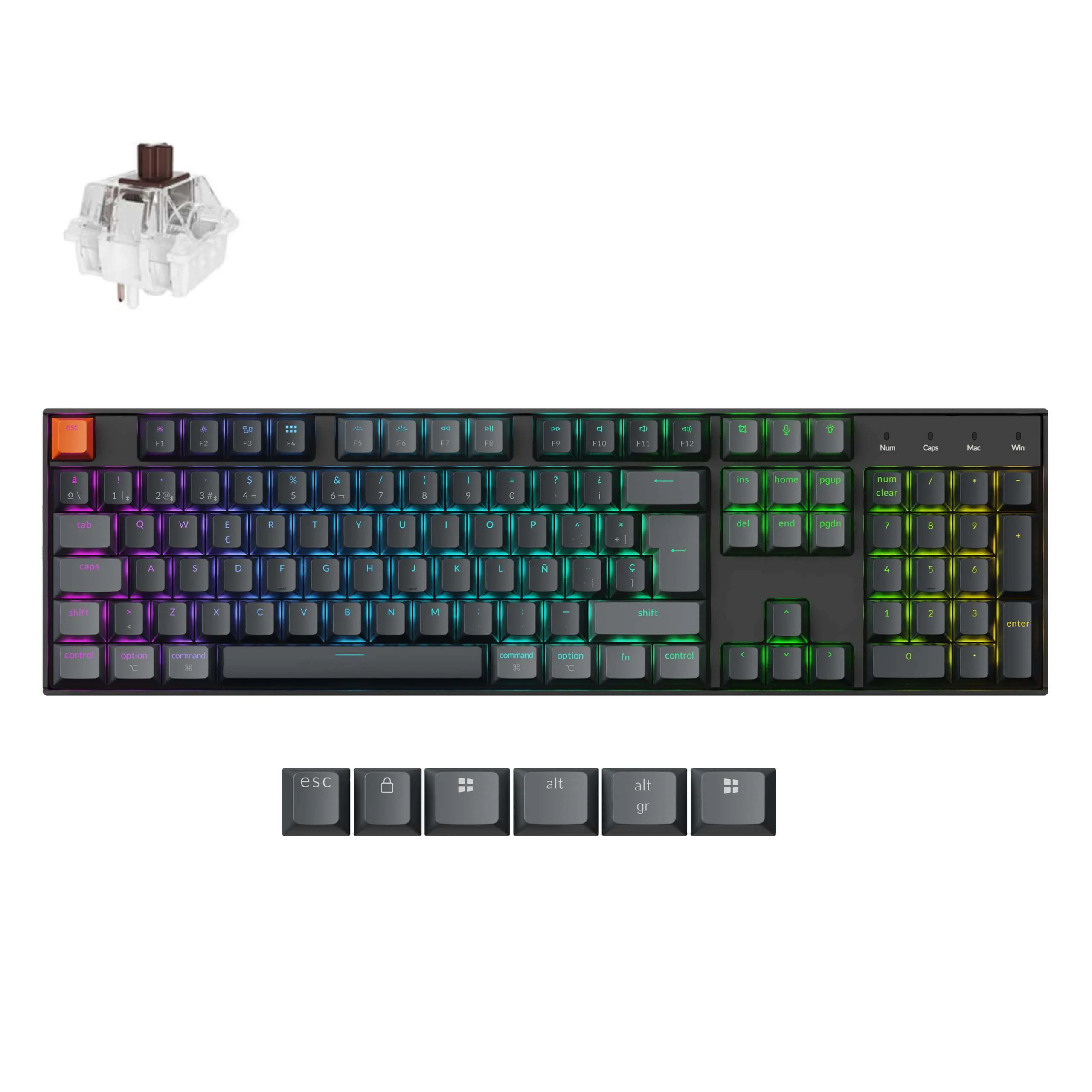 Keychron K10 QMK Wireless Mechanical Keyboard ISO Layout - Version 2 - Image 5