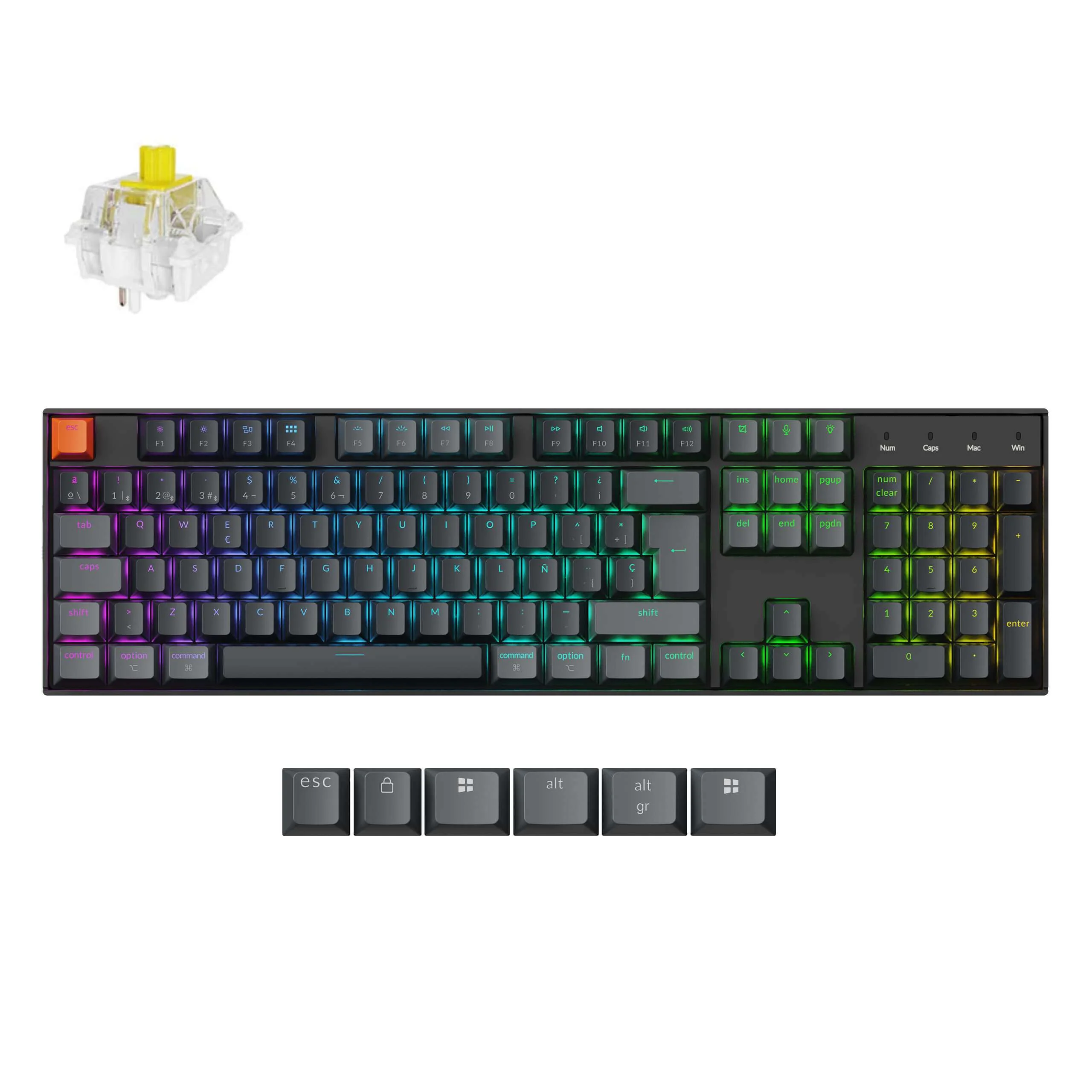 Keychron K10 QMK Wireless Mechanical Keyboard ISO Layout - Version 2 - Image 6