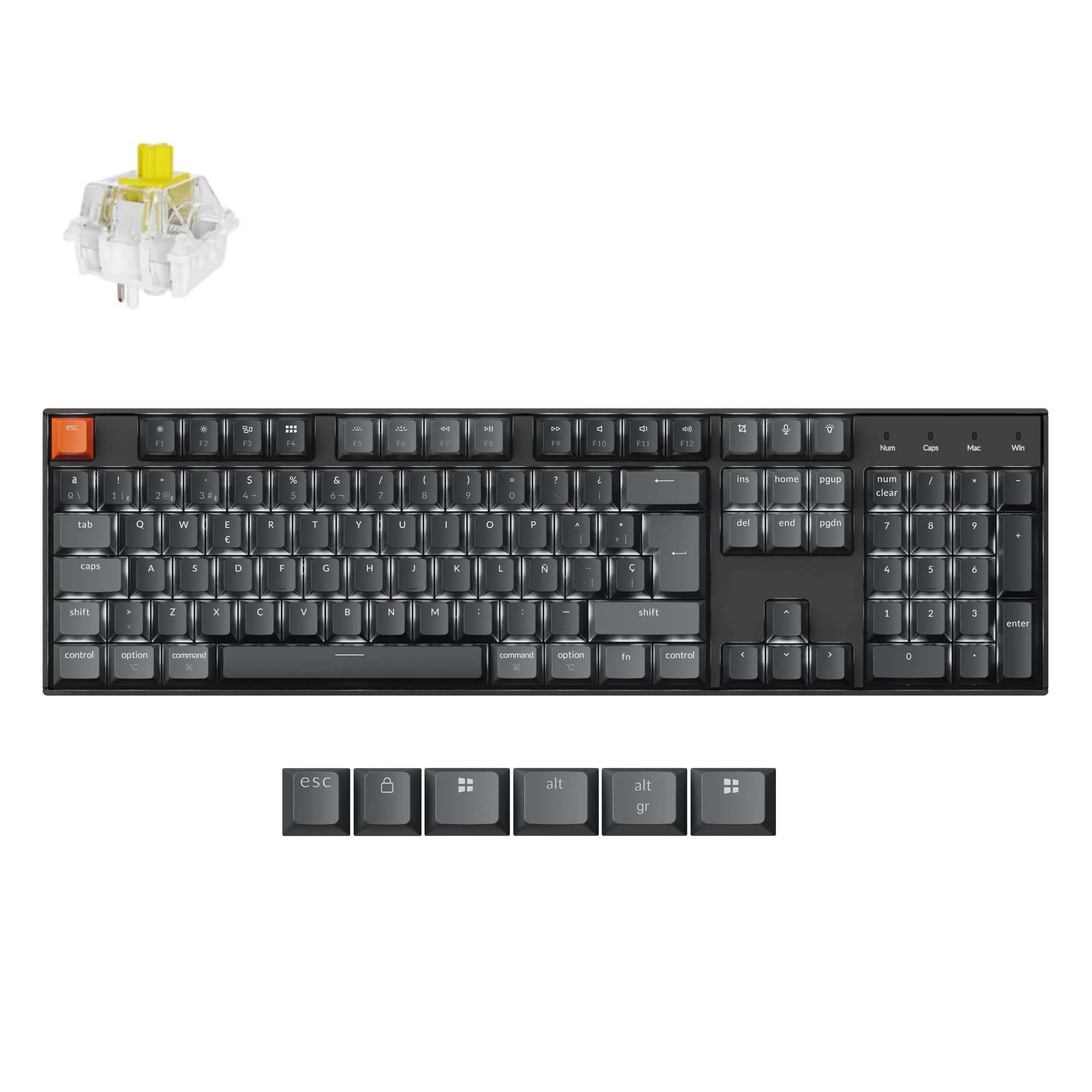 Keychron K10 QMK Wireless Mechanical Keyboard ISO Layout - Version 2 - Image 7