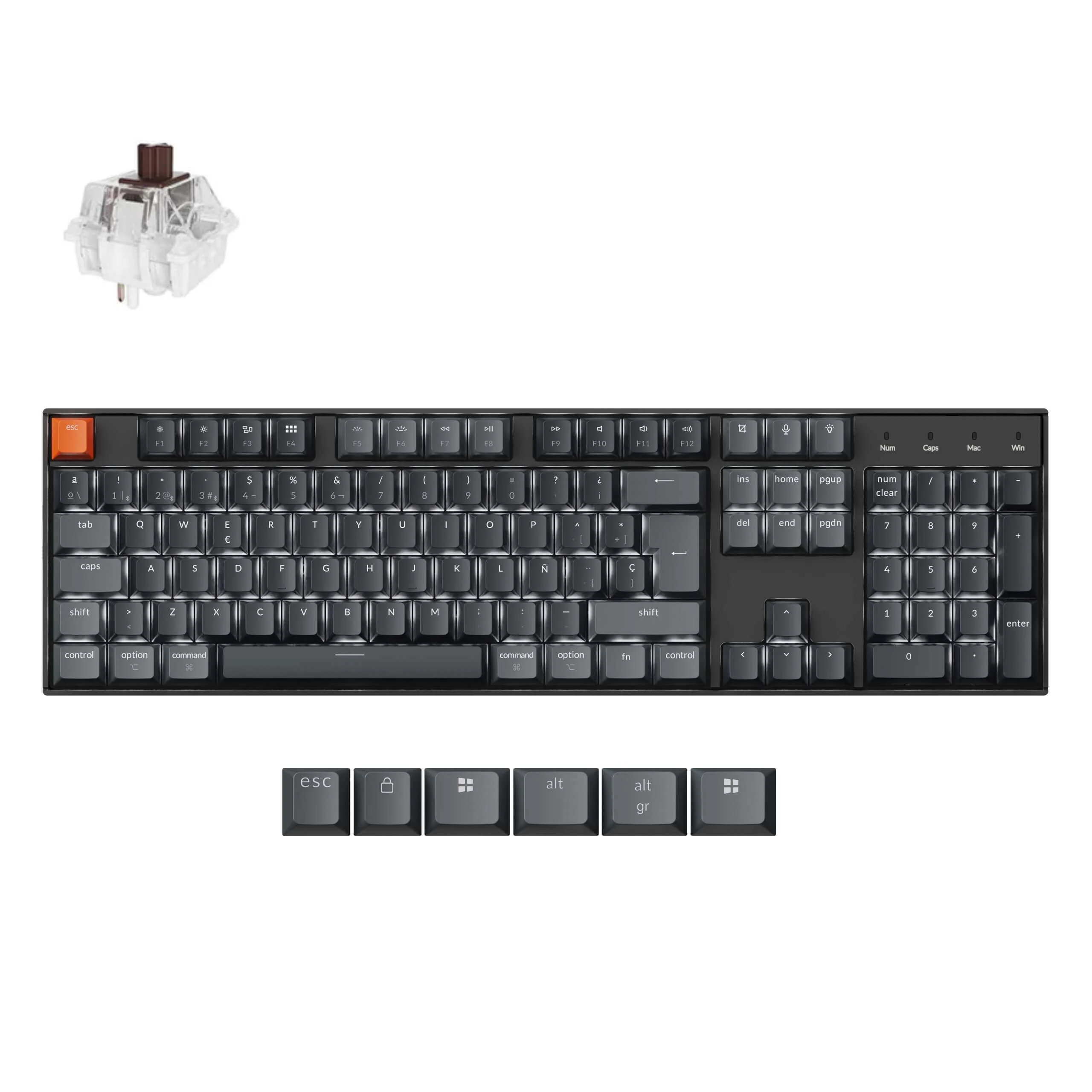 Keychron K10 QMK Wireless Mechanical Keyboard ISO Layout - Version 2 - Image 8