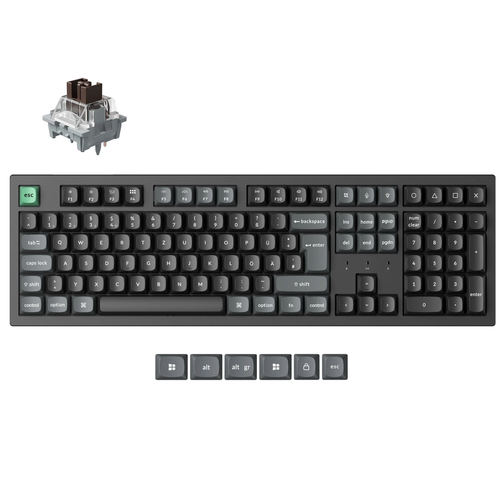 Keychron K10 Ultra 8K Wireless Custom Mechanical Keyboard ISO Layout - Image 4