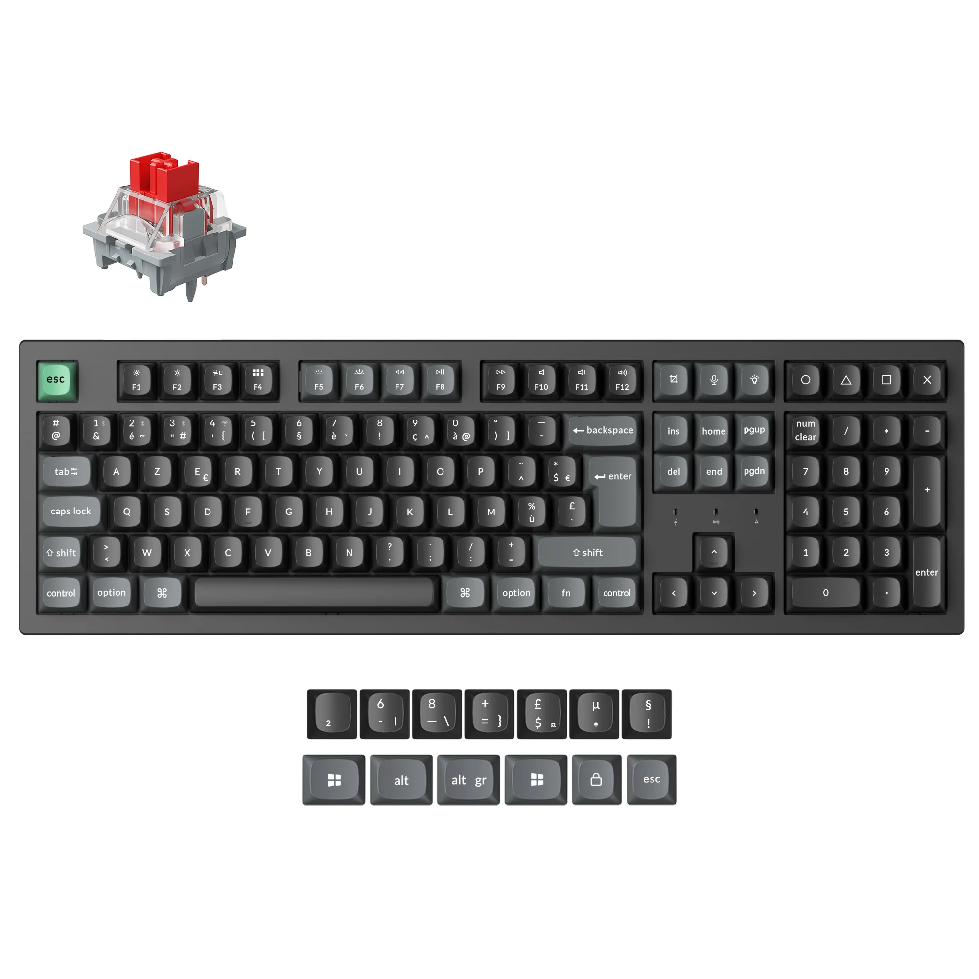 Keychron K10 Ultra 8K Wireless Custom Mechanical Keyboard ISO Layout - Image 9