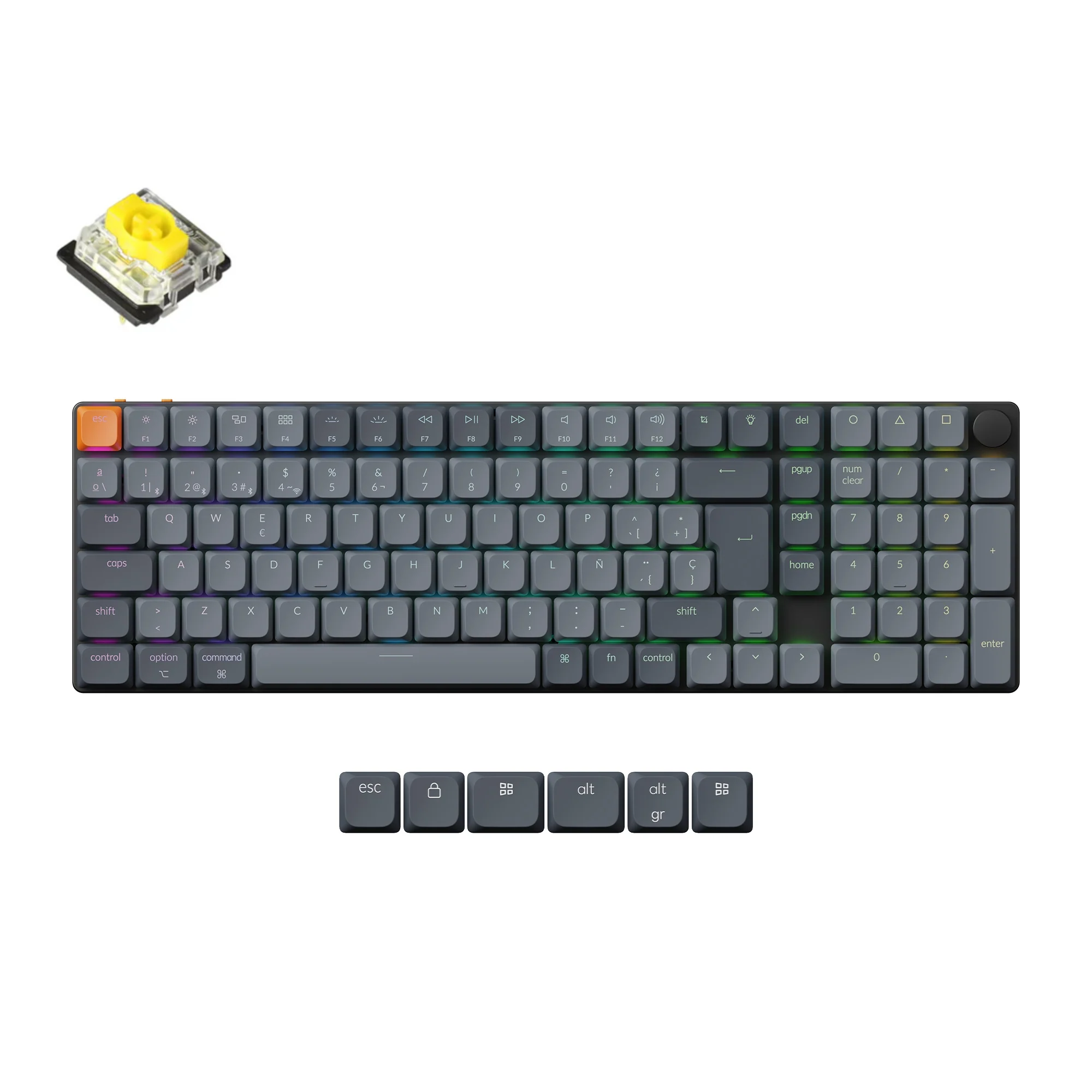 Keychron K17 Max QMK Wireless Custom Mechanical Keyboard ISO Layout Collection - Image 16