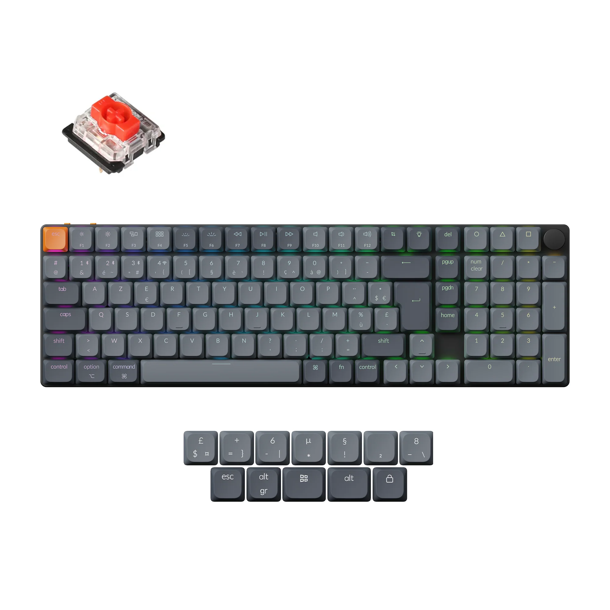 Keychron K17 Max QMK Wireless Custom Mechanical Keyboard ISO Layout Collection - Image 9