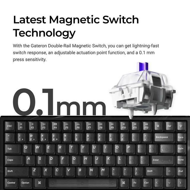 Keychron K2 HE Wireless Magnetic Switch Custom Keyboard - Resin Edition (US ANSI Layout) - Image 3