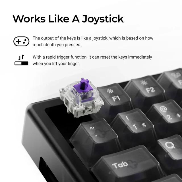 Keychron K2 HE Wireless Magnetic Switch Custom Keyboard - Resin Edition (US ANSI Layout) - Image 4