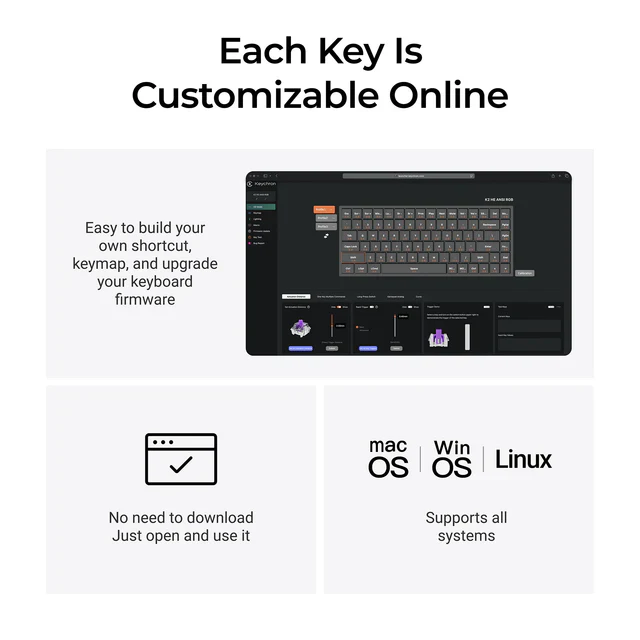 Keychron K2 HE Wireless Magnetic Switch Custom Keyboard - Resin Edition (US ANSI Layout) - Image 7