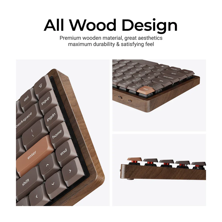 Keychron K3 Max QMK Wireless Custom Mechanical Keyboard - All-Wood Special Edition - Image 7