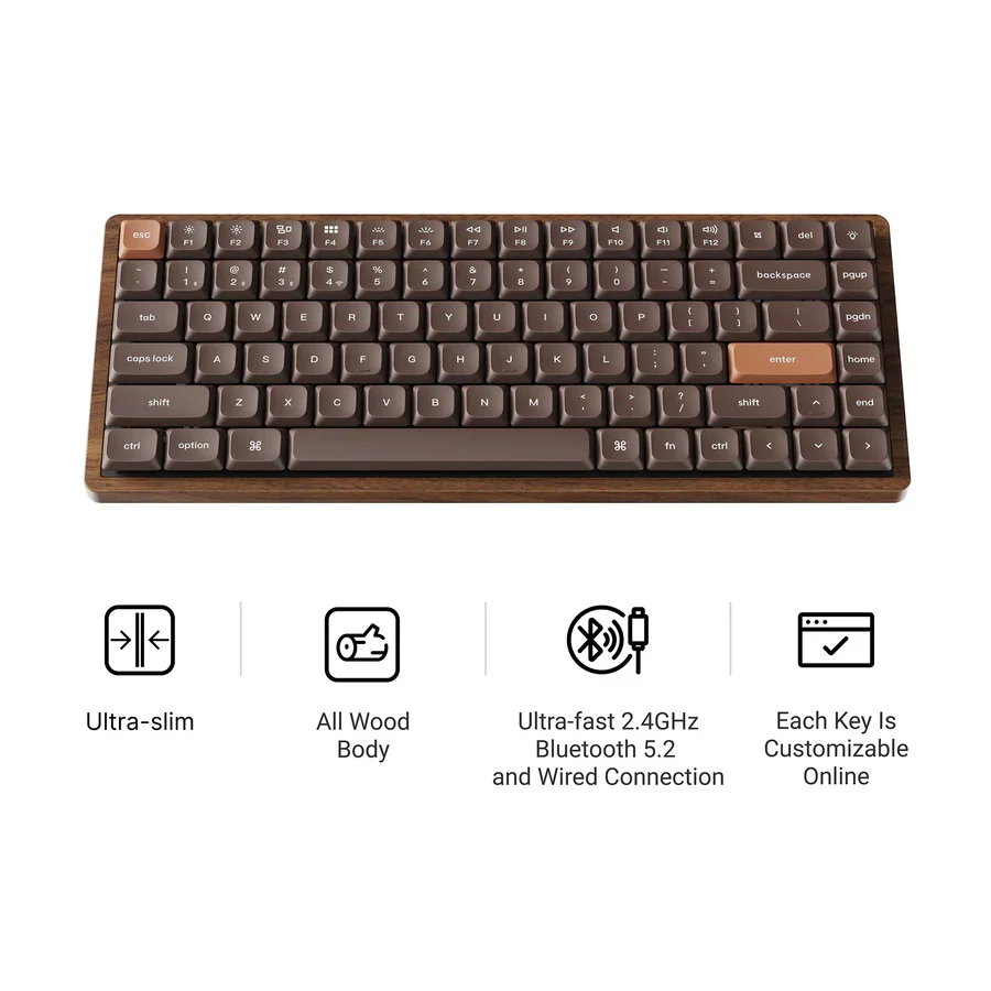 Keychron K3 Max QMK Wireless Custom Mechanical Keyboard - All-Wood Special Edition - Image 8