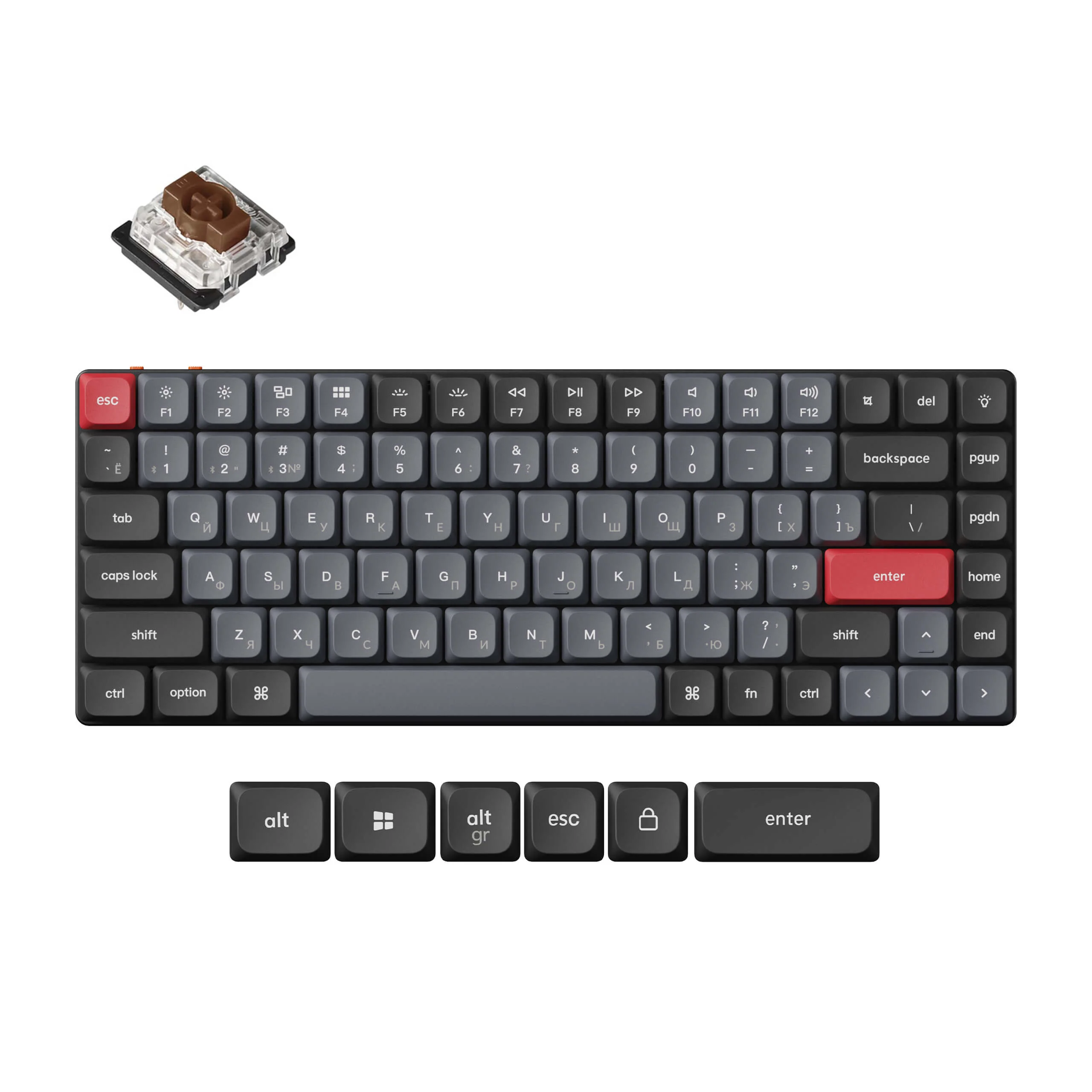Keychron K3 Pro QMK/VIA Wireless Custom Mechanical Keyboard (Russian RU Layout) - Image 2