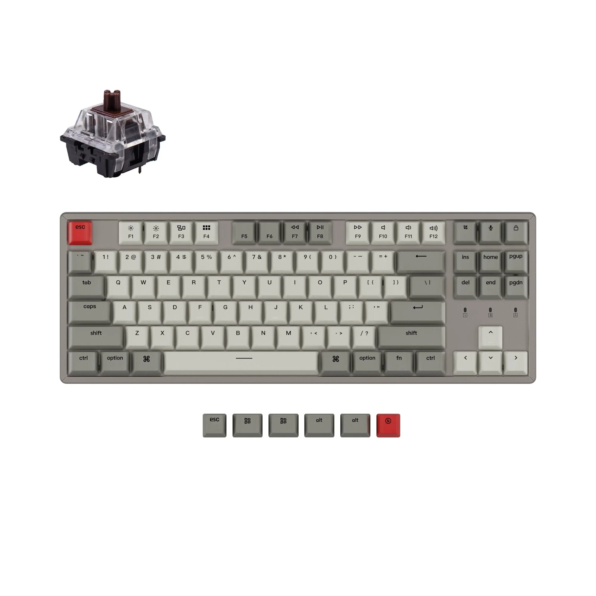 Keychron K8 Non-Backlight Wireless Mechanical Keyboard (US ANSI Layout) - Image 6