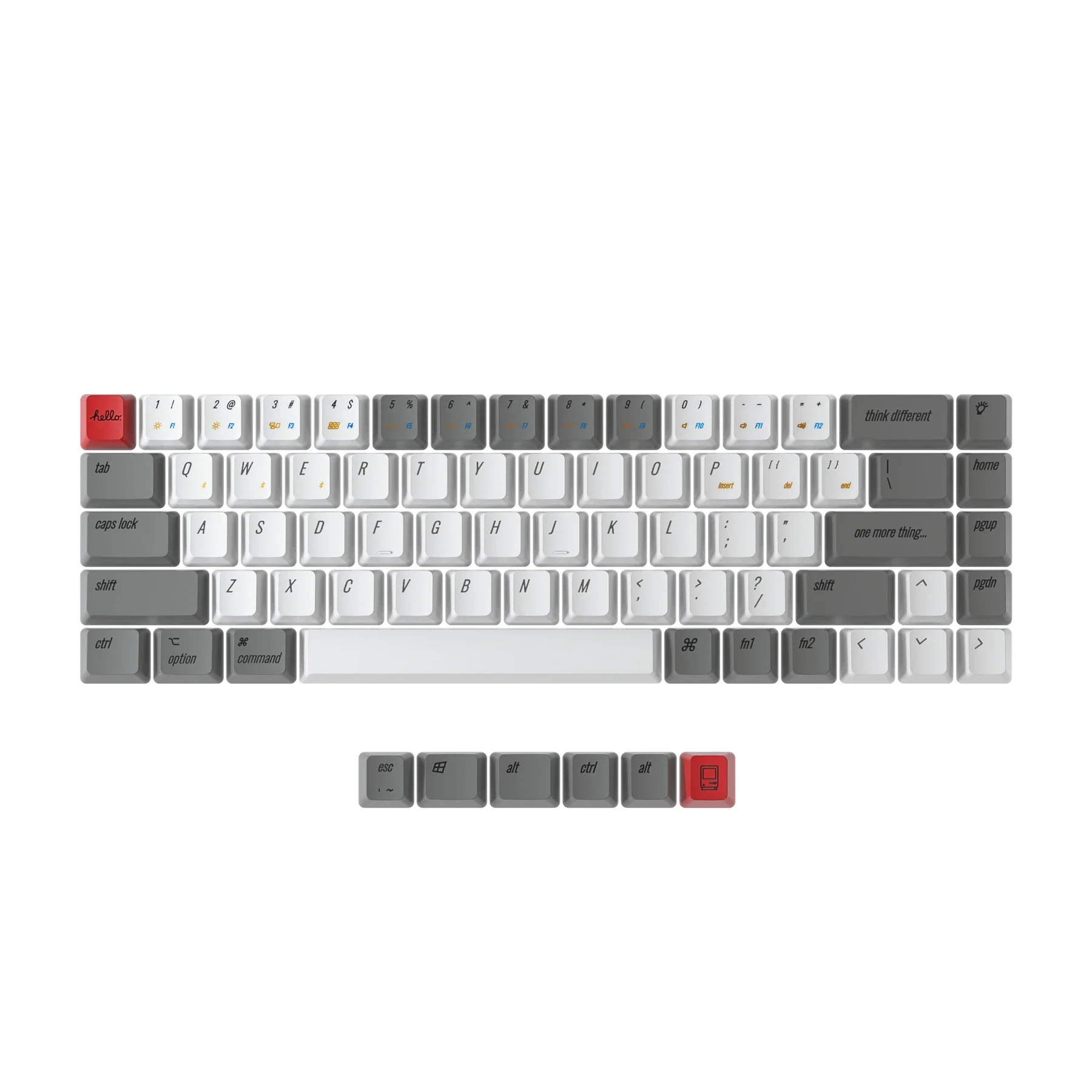 Keychron OEM Profile PBT Retro Keycap Set - Image 4