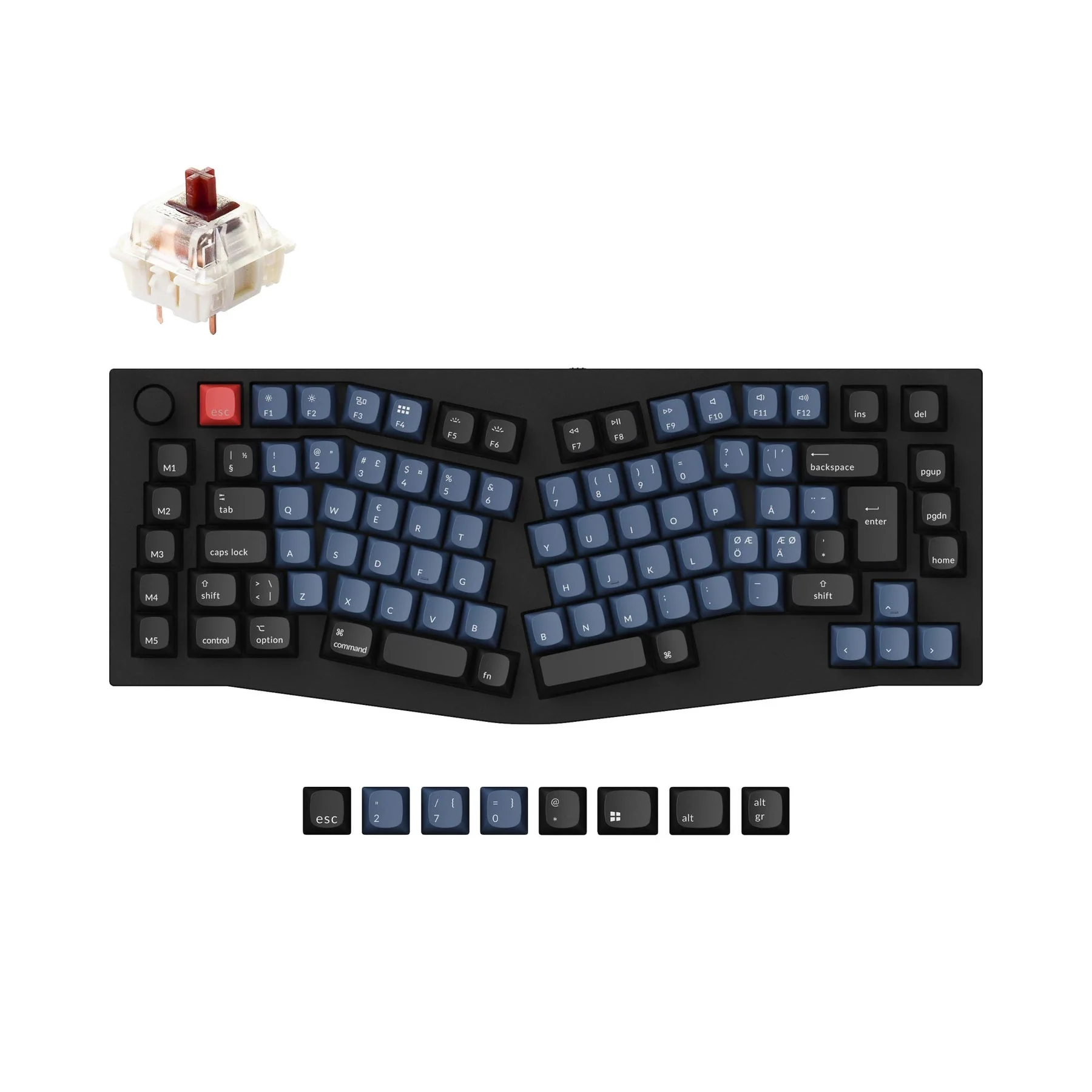 Keychron Q10 (Alice Layout) QMK Custom Mechanical Keyboard ISO Layout Collection - Image 11