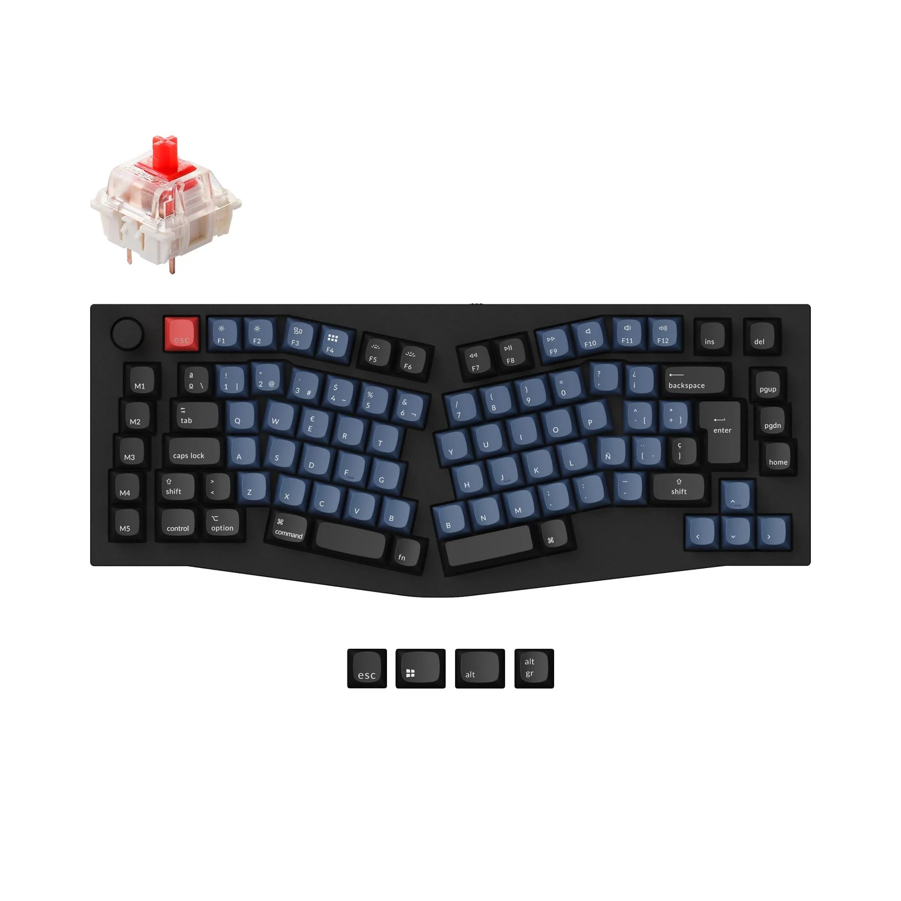 Keychron Q10 (Alice Layout) QMK Custom Mechanical Keyboard ISO Layout Collection - Image 12