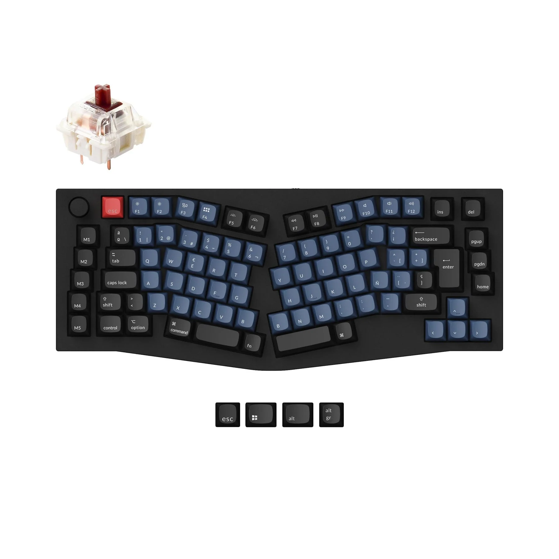 Keychron Q10 (Alice Layout) QMK Custom Mechanical Keyboard ISO Layout Collection - Image 13