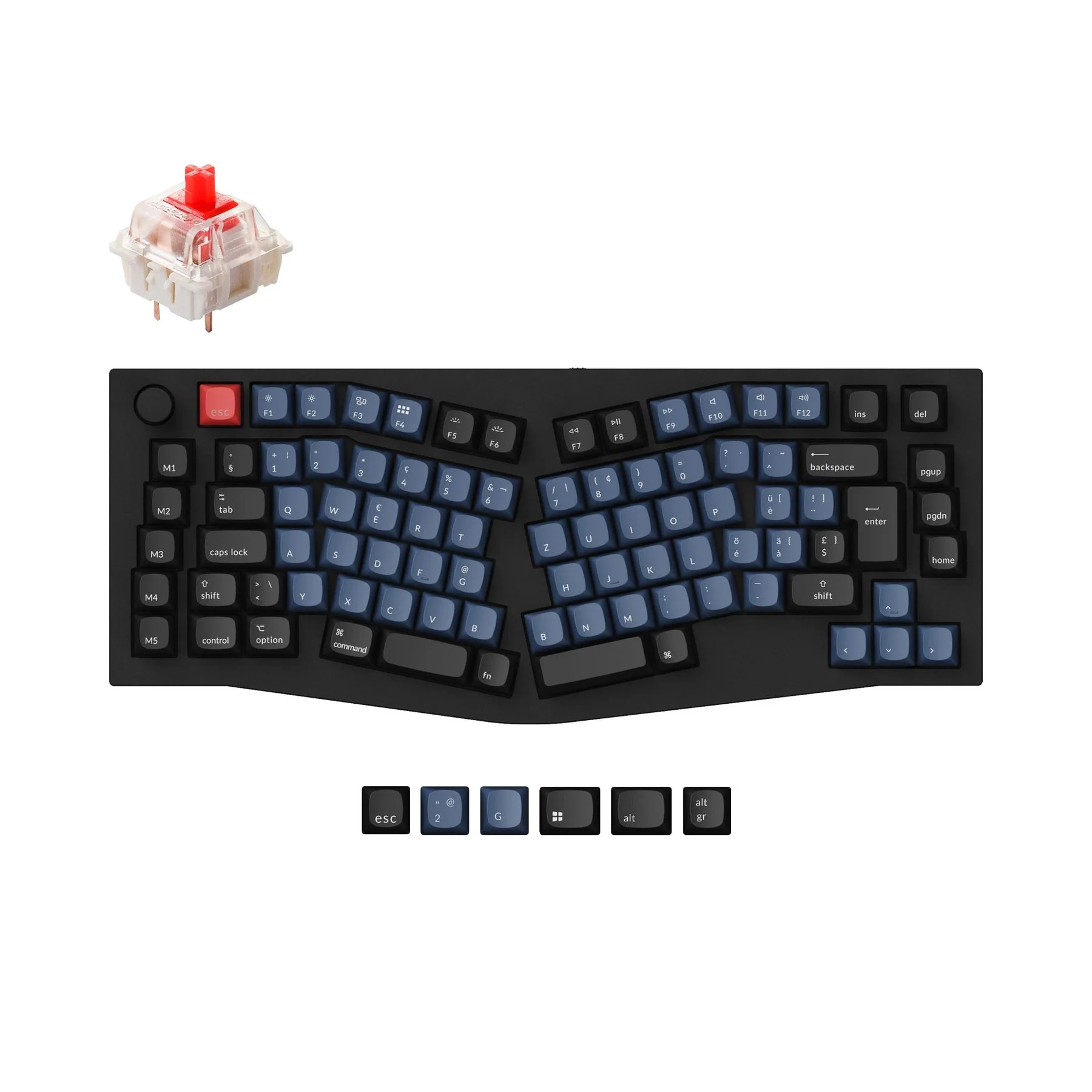 Keychron Q10 (Alice Layout) QMK Custom Mechanical Keyboard ISO Layout Collection - Image 14