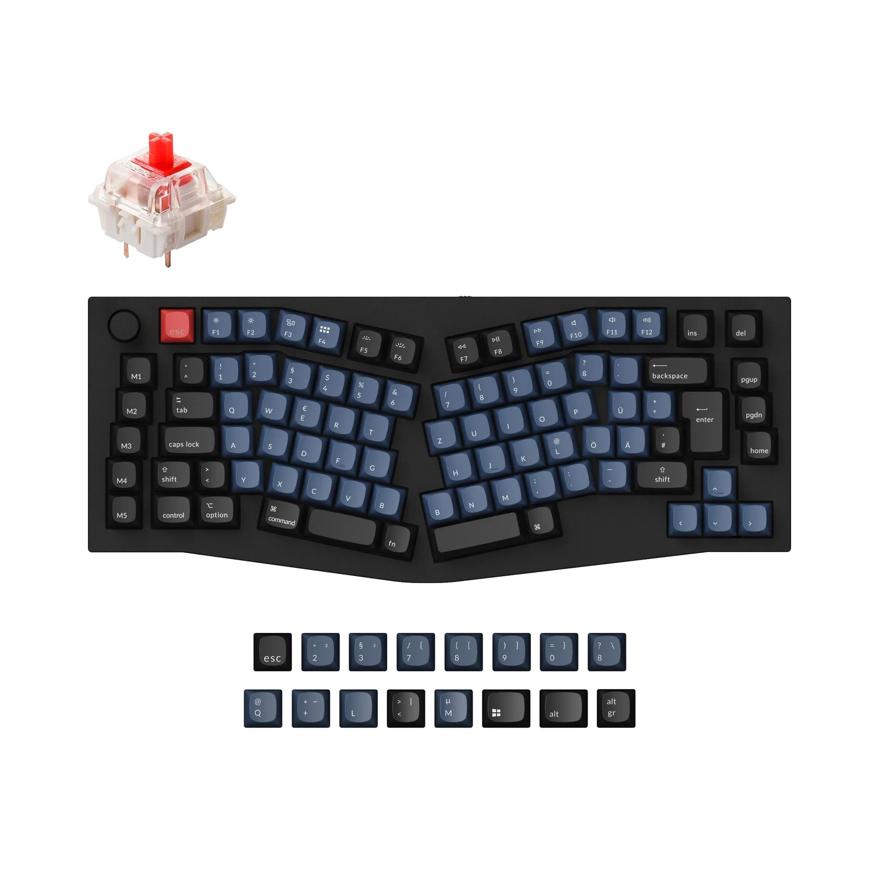 Keychron Q10 (Alice Layout) QMK Custom Mechanical Keyboard ISO Layout Collection - Image 6