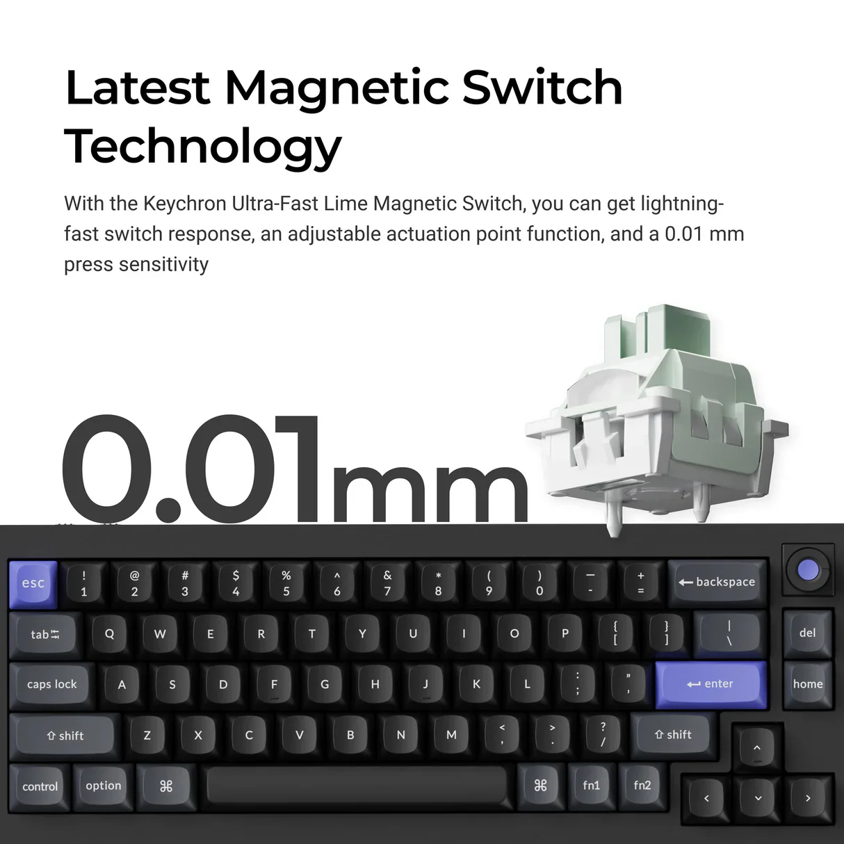 Keychron Q2 HE 8K Wired Magnetic Switch Keyboard (US ANSI Layout) - Image 7