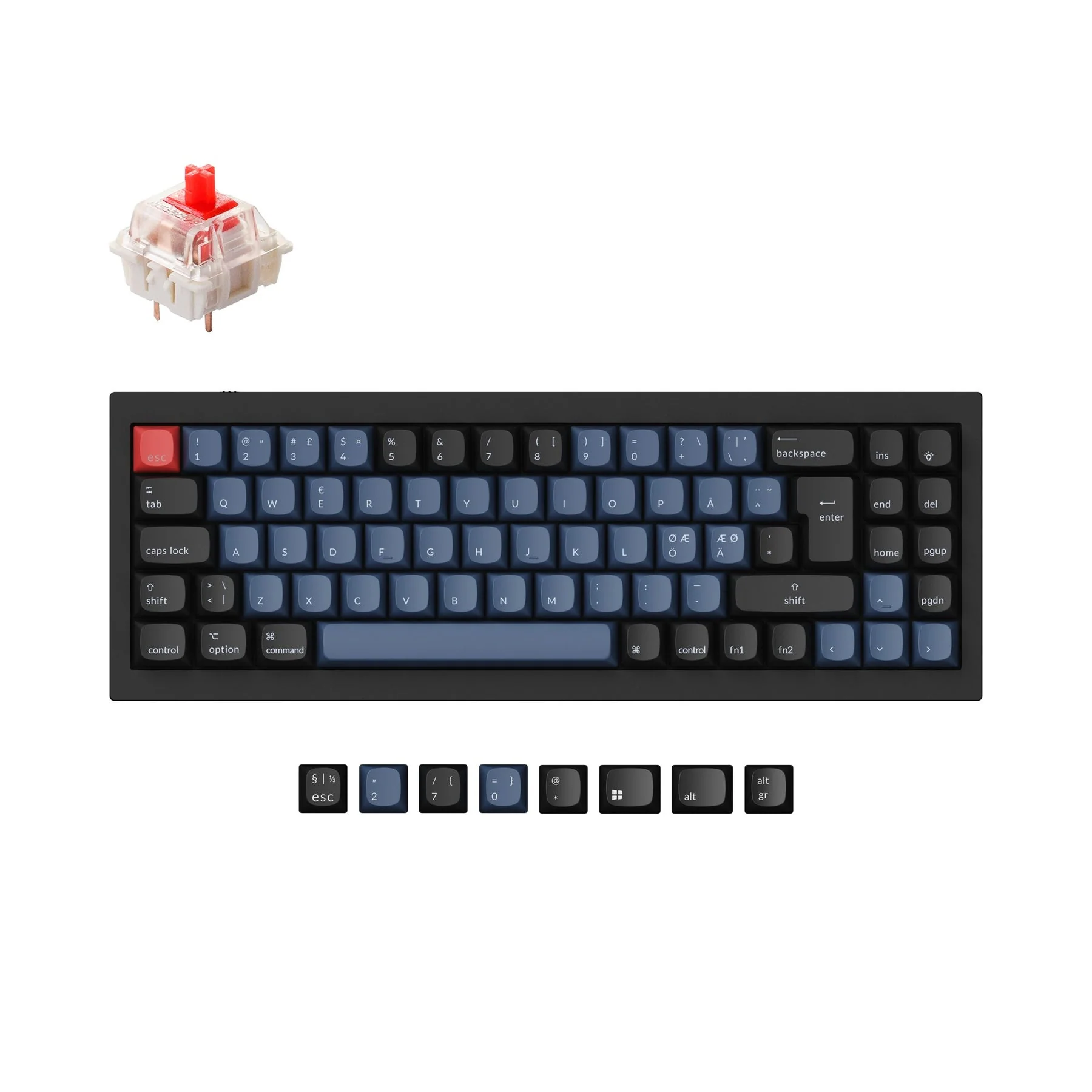 Keychron Q7 QMK Custom Mechanical Keyboard ISO Layout Collection - Image 10