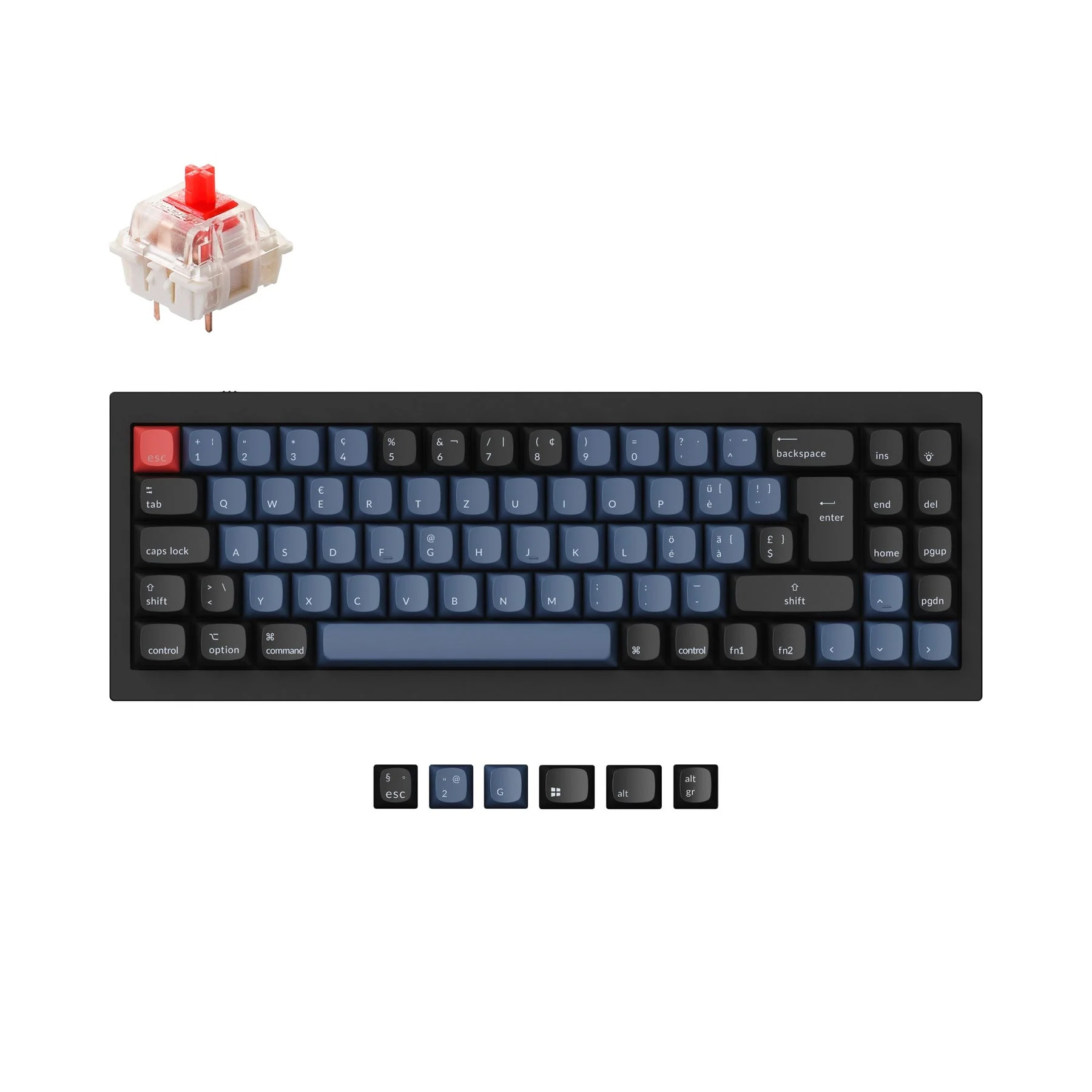 Keychron Q7 QMK Custom Mechanical Keyboard ISO Layout Collection - Image 14