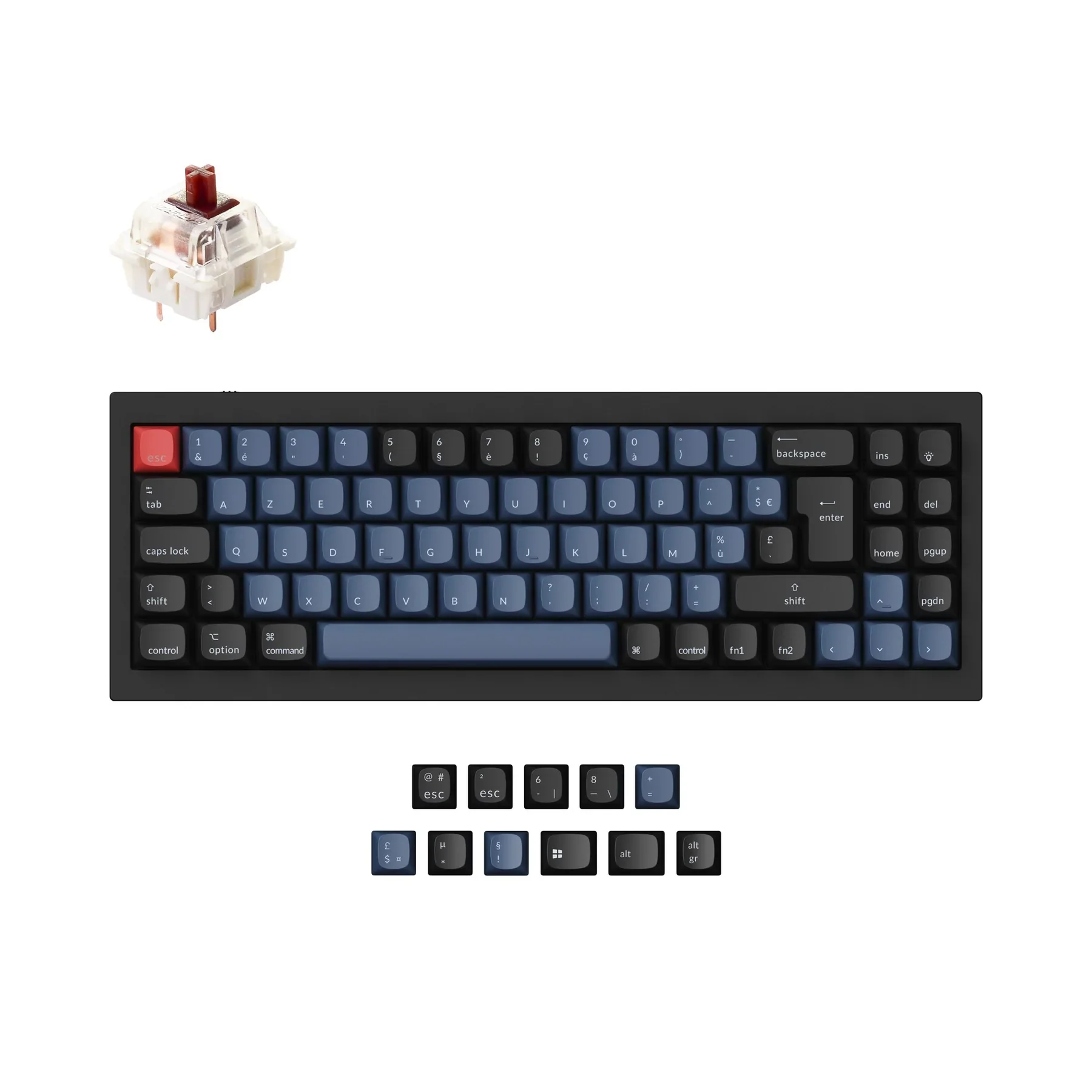 Keychron Q7 QMK Custom Mechanical Keyboard ISO Layout Collection - Image 2