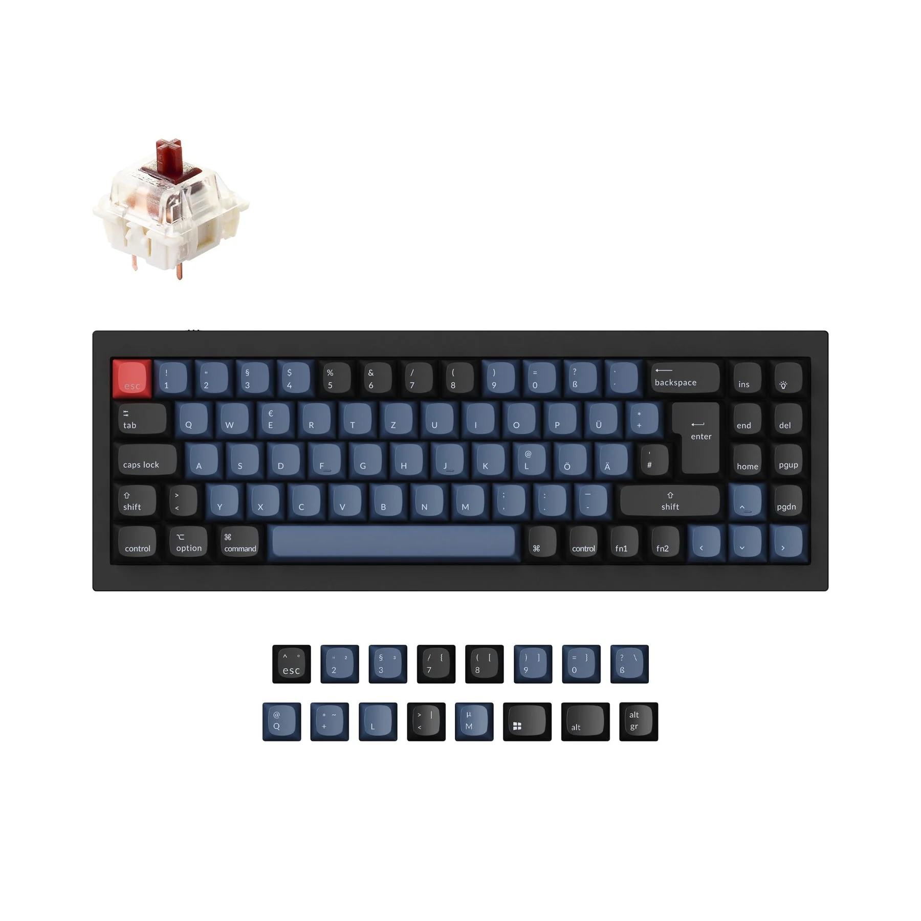 Keychron Q7 QMK Custom Mechanical Keyboard ISO Layout Collection - Image 7
