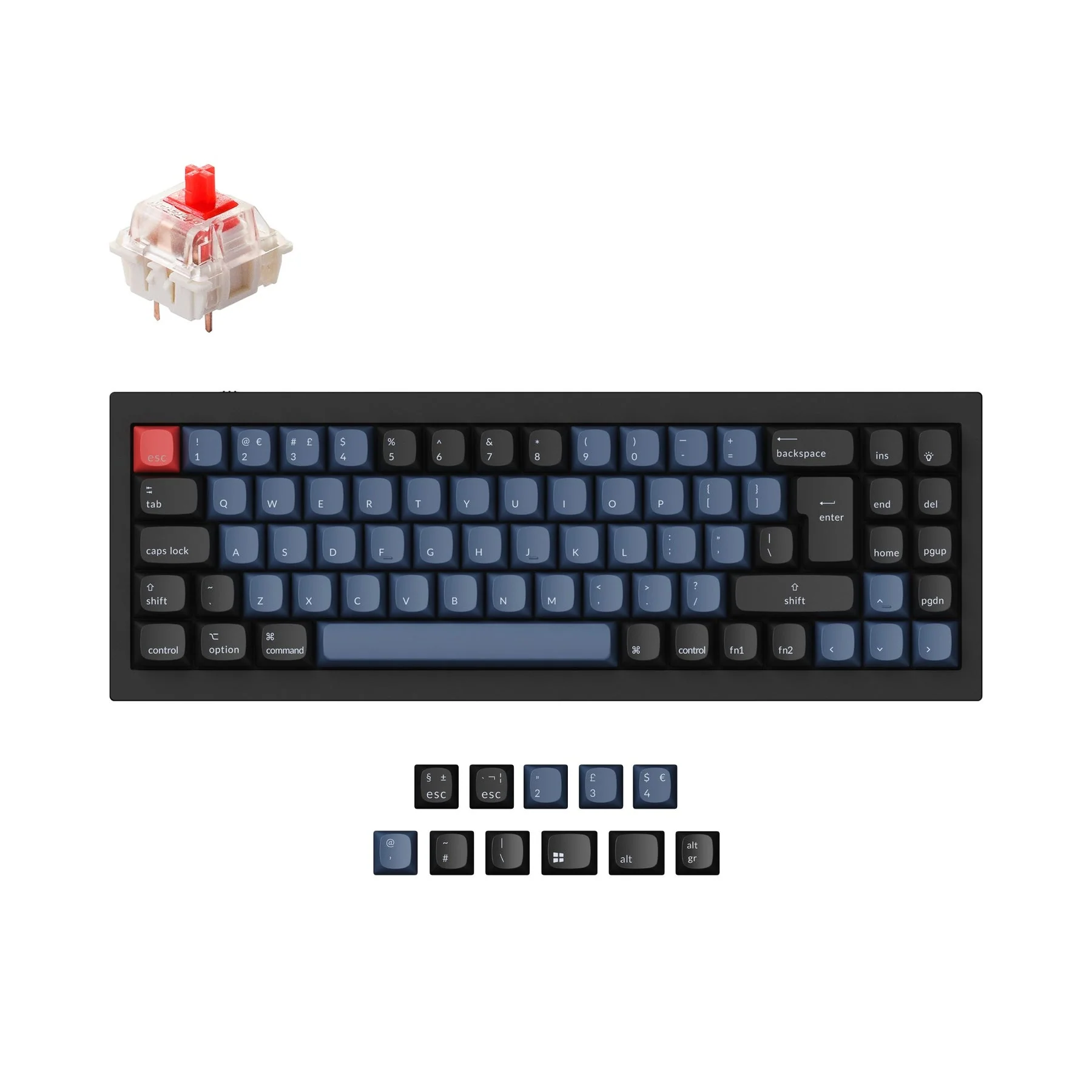 Keychron Q7 QMK Custom Mechanical Keyboard ISO Layout Collection - Image 8