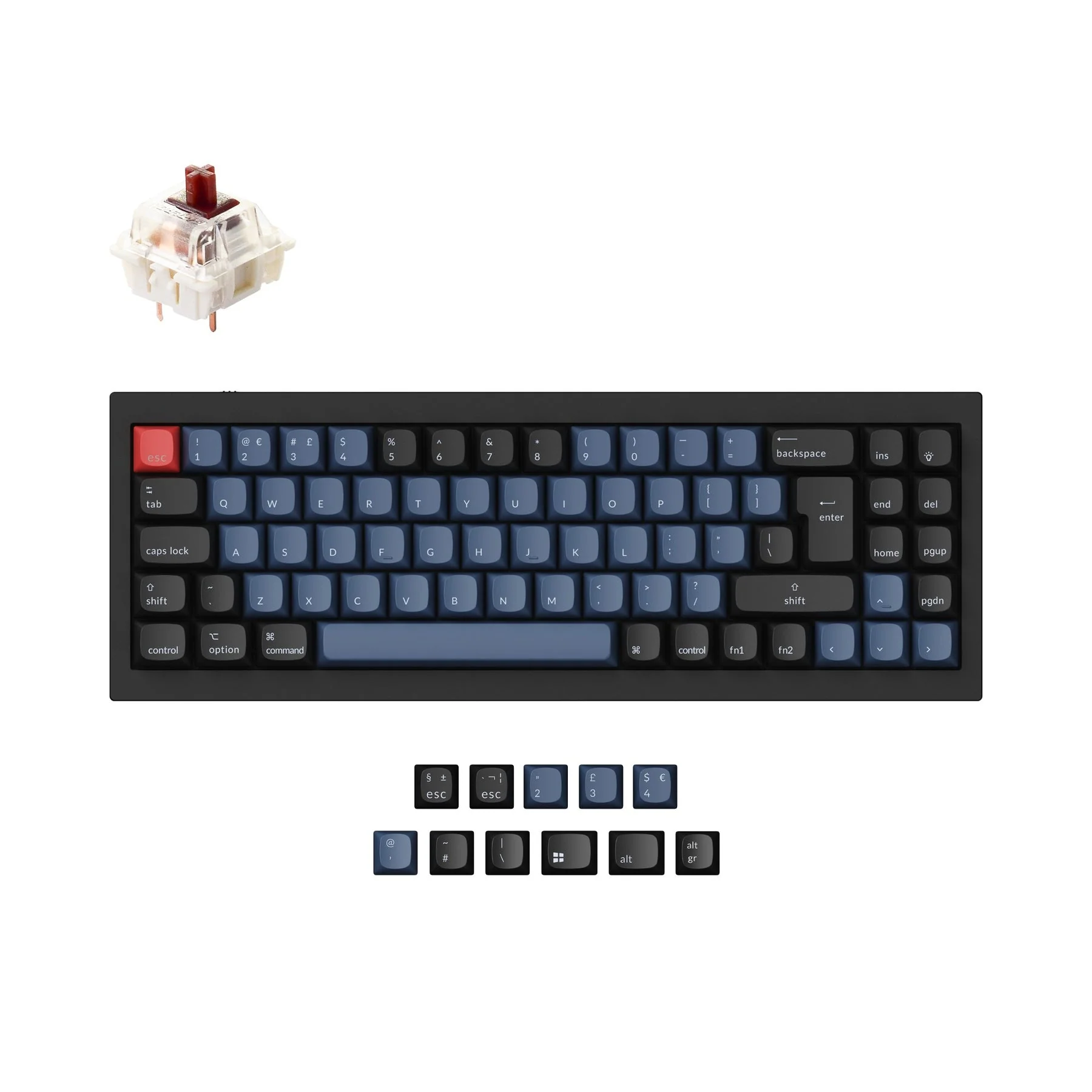 Keychron Q7 QMK Custom Mechanical Keyboard ISO Layout Collection - Image 9