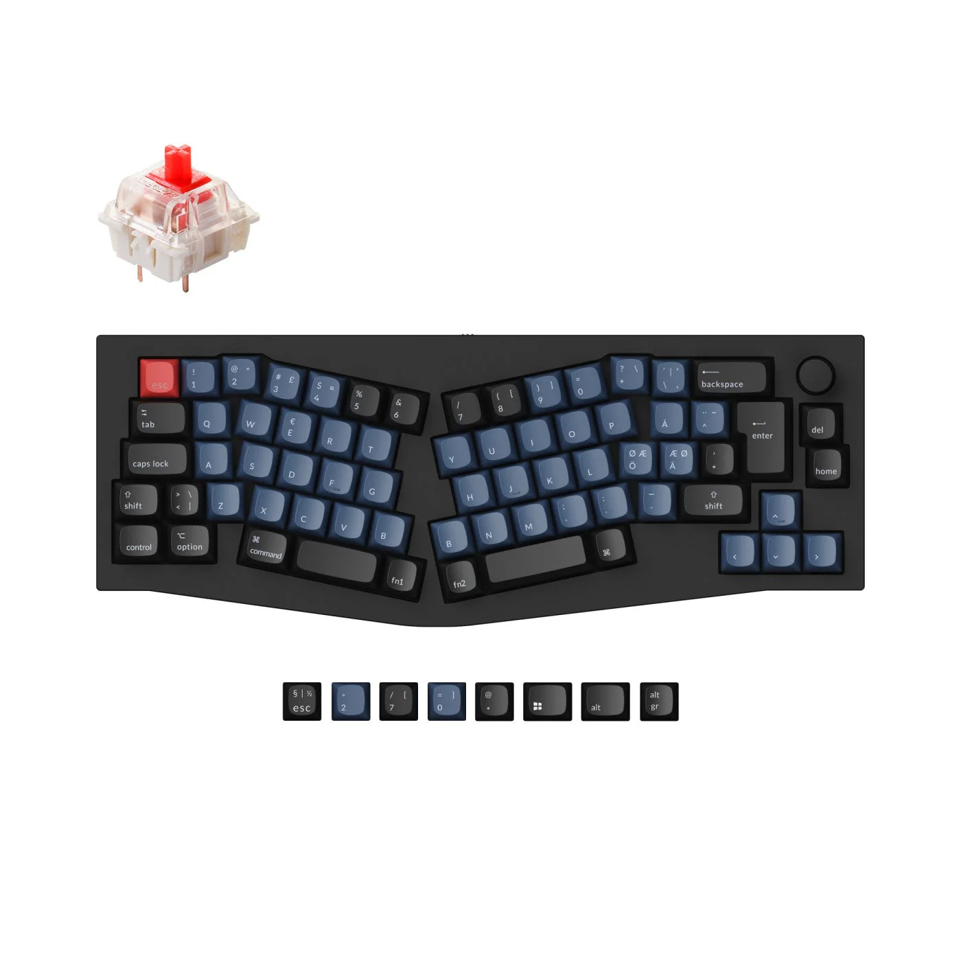 Keychron Q8 (Alice Layout) QMK Custom Mechanical Keyboard ISO Layout Collection - Image 13