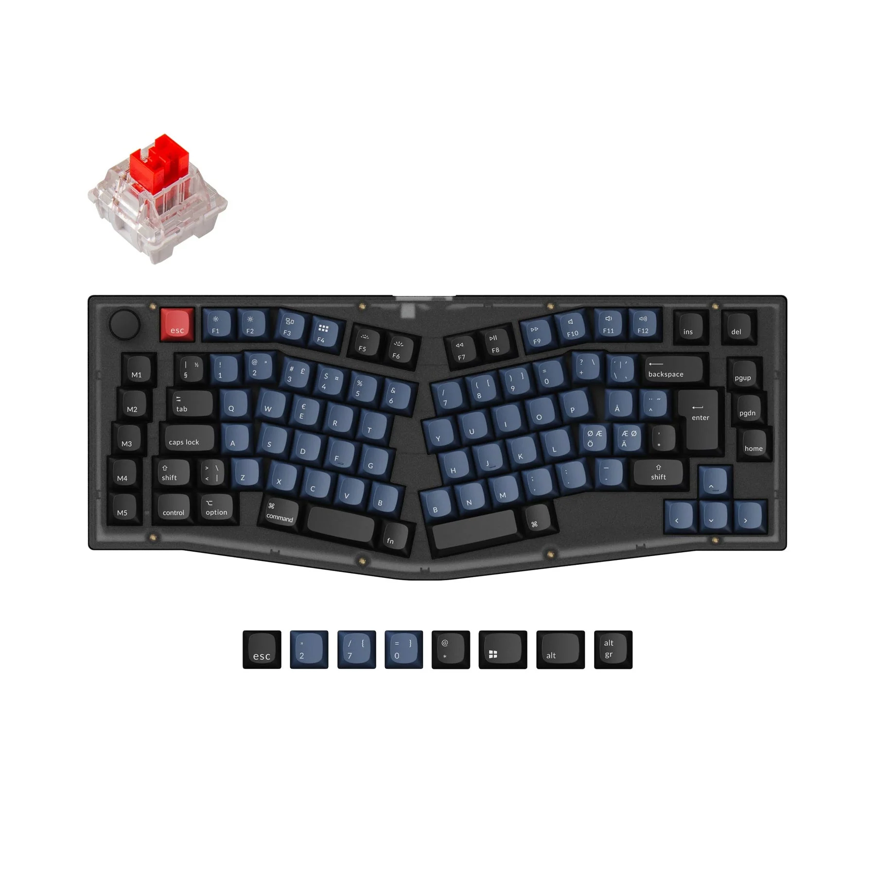 Keychron V10 (Alice Layout) QMK Custom Mechanical Keyboard ISO Layout Collection - Image 3
