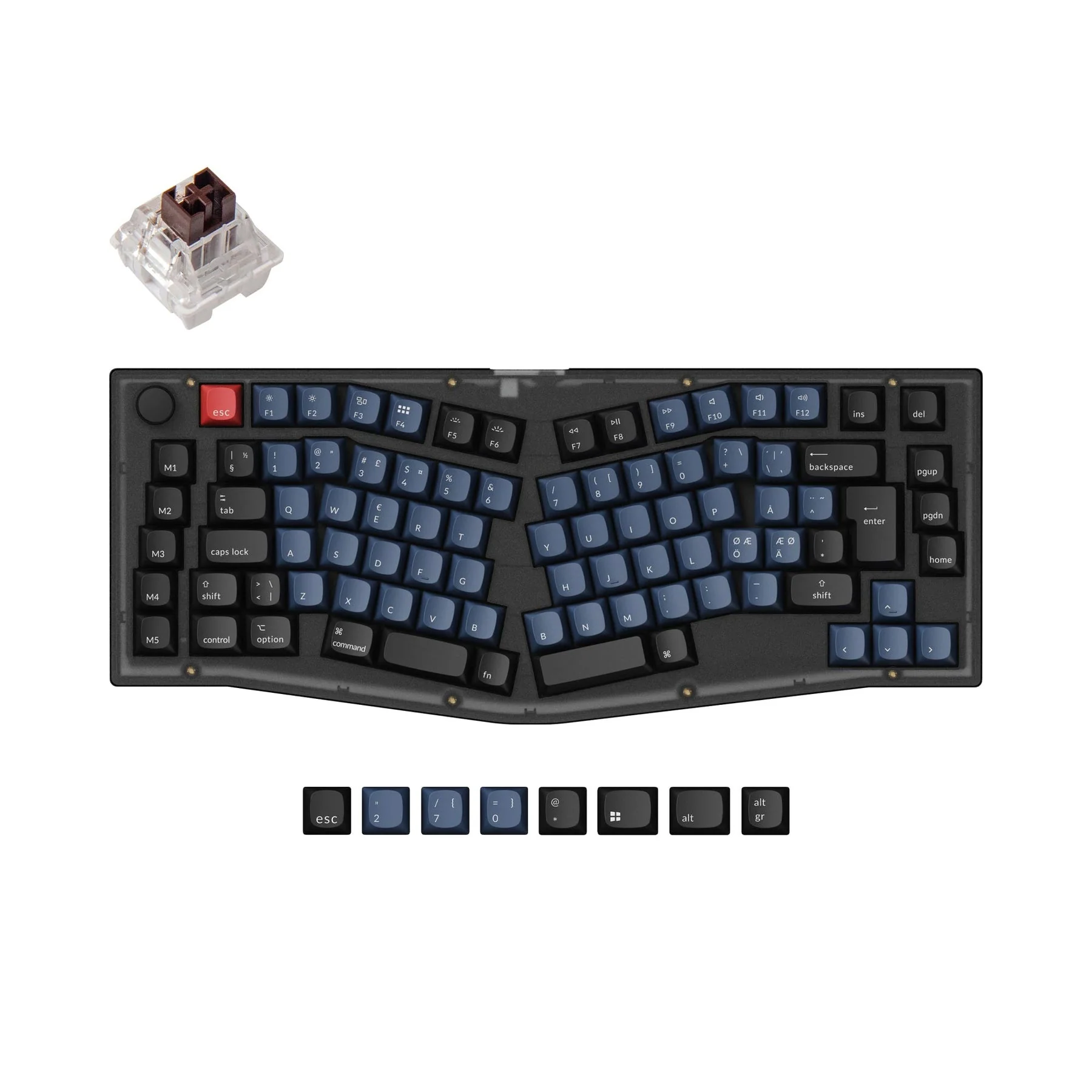 Keychron V10 (Alice Layout) QMK Custom Mechanical Keyboard ISO Layout Collection - Image 4