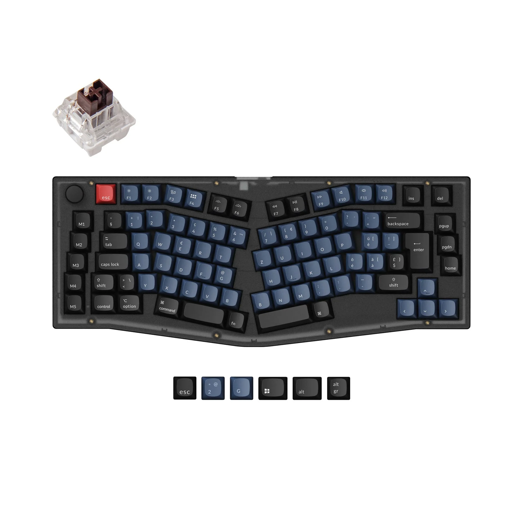 Keychron V10 (Alice Layout) QMK Custom Mechanical Keyboard ISO Layout Collection - Image 6