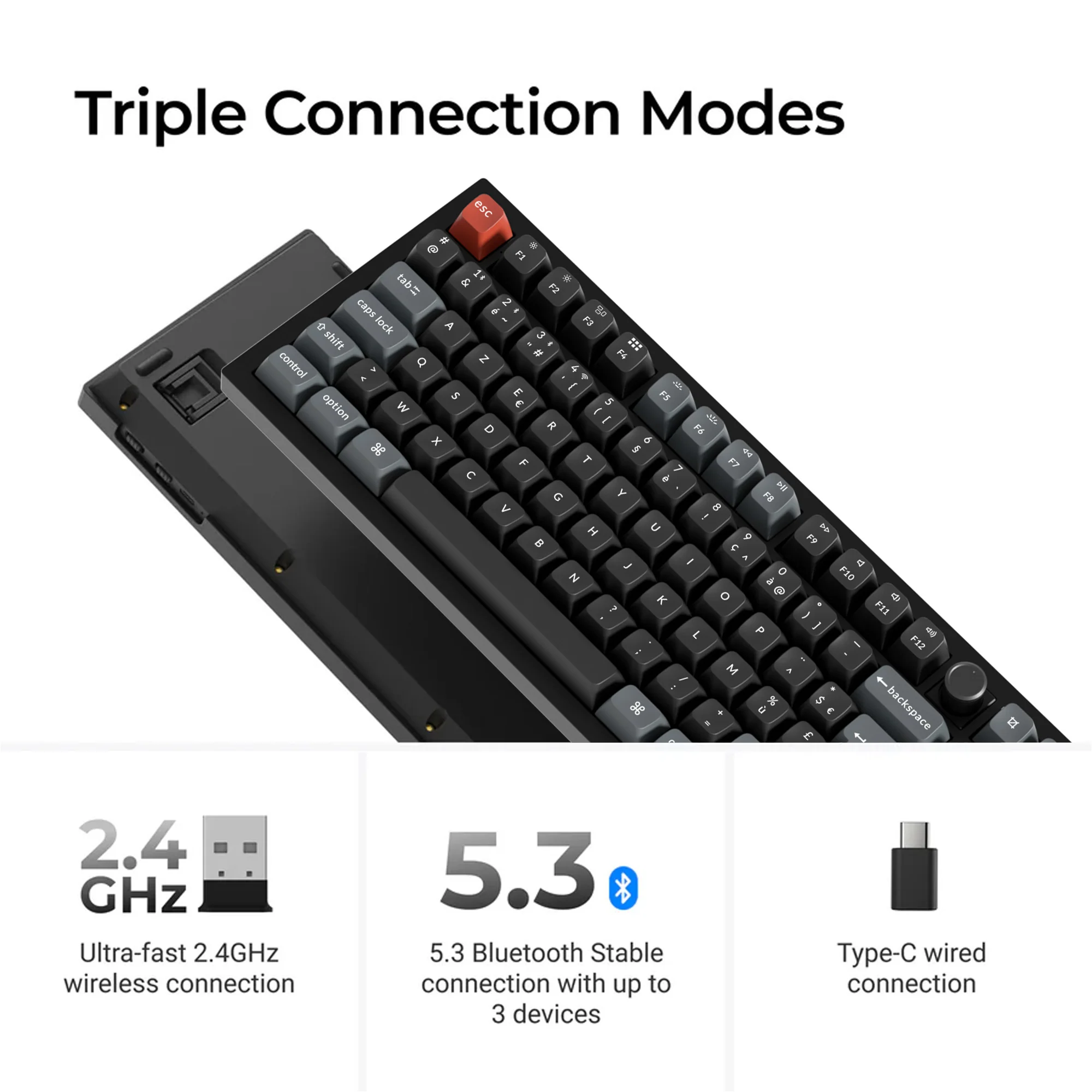 Keychron V3 Ultra 8K Wireless Custom Mechanical Keyboard ISO Layout Collection - Image 3