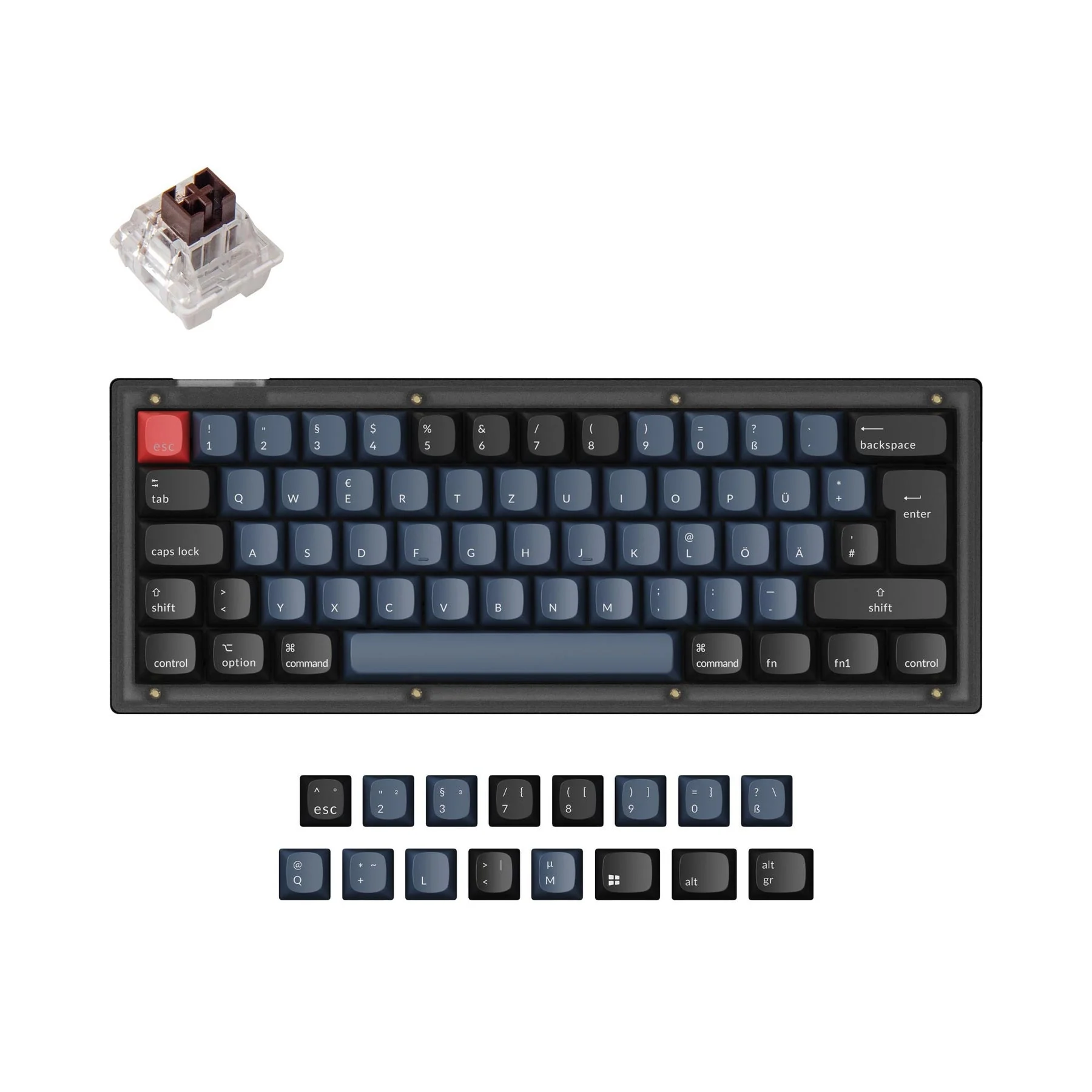 Keychron V4 QMK Custom Mechanical Keyboard ISO Layout Collection - Image 4