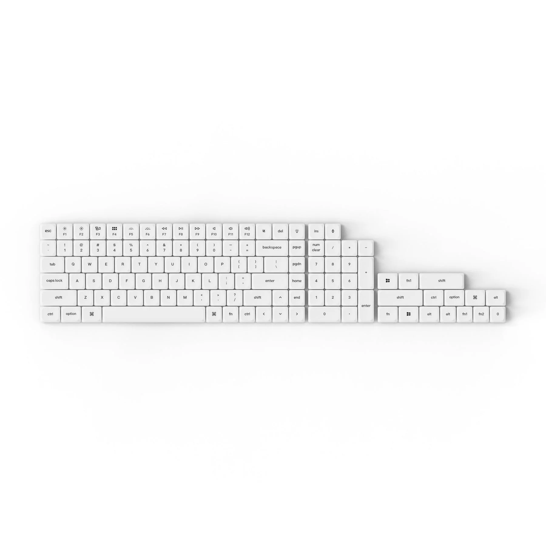 Low Profile Double Shot PBT LSA Keycap Set - Image 2